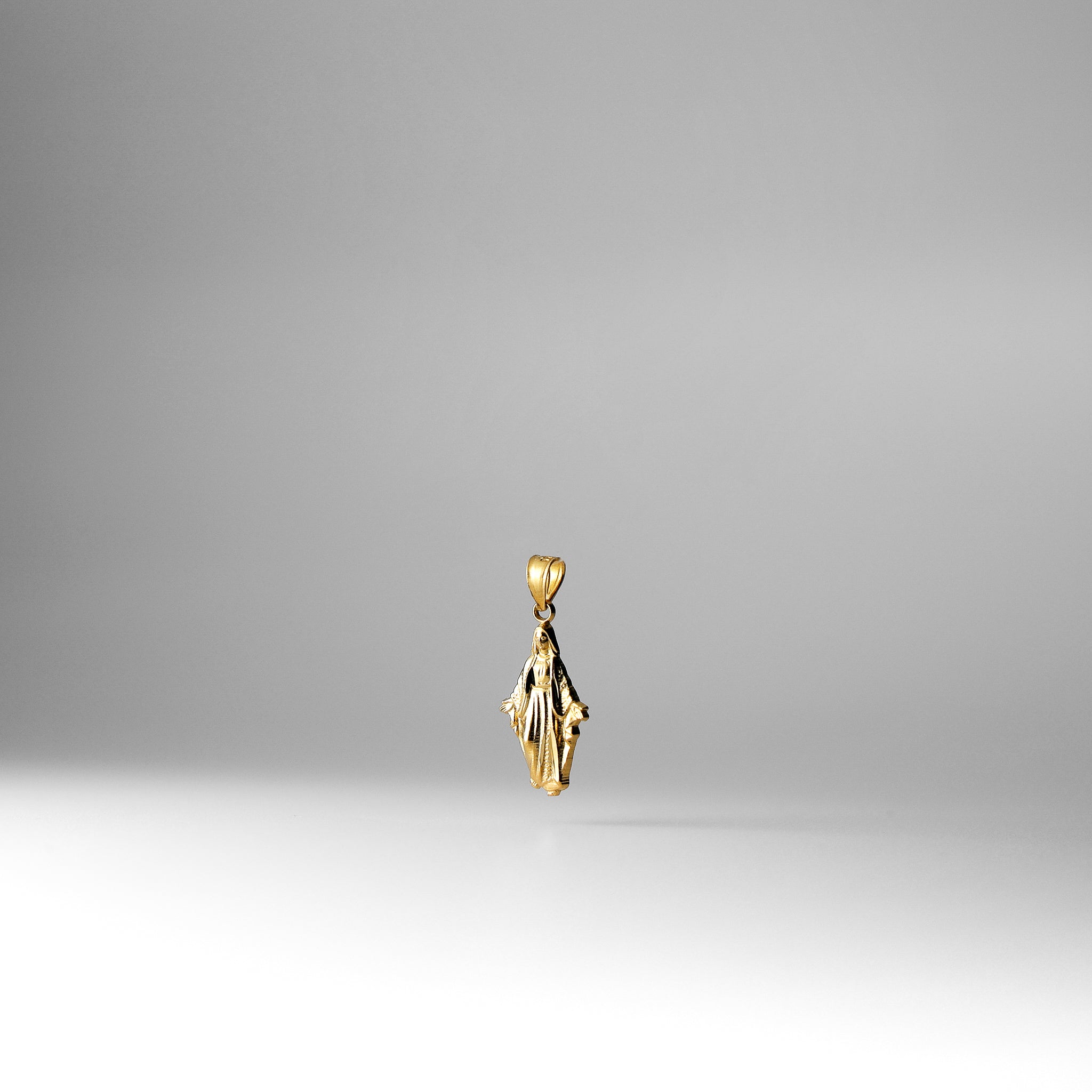 Gold Religious Milagrosa Pendant - Model 1487