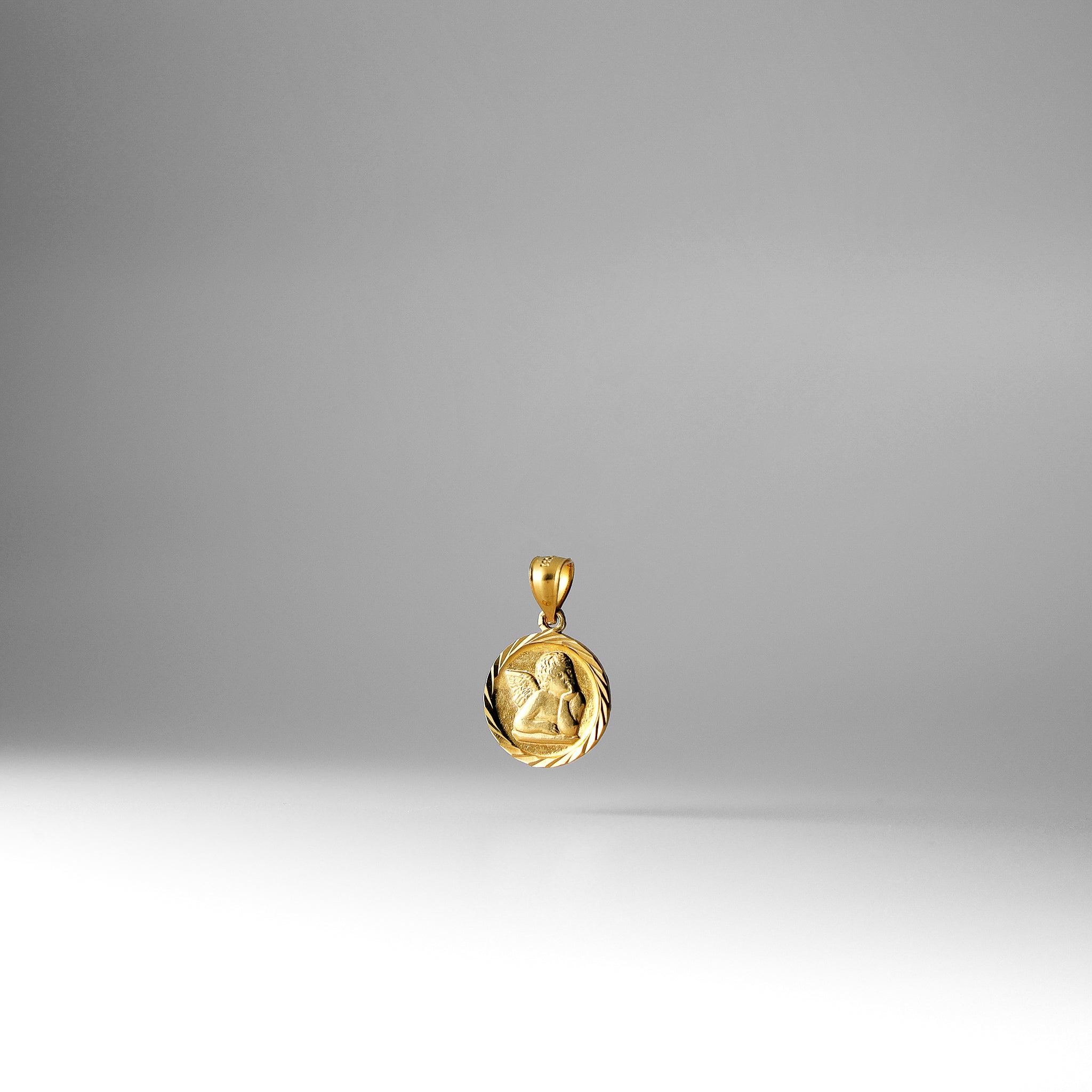 Gold Religious Angel Pendant - Model 1493