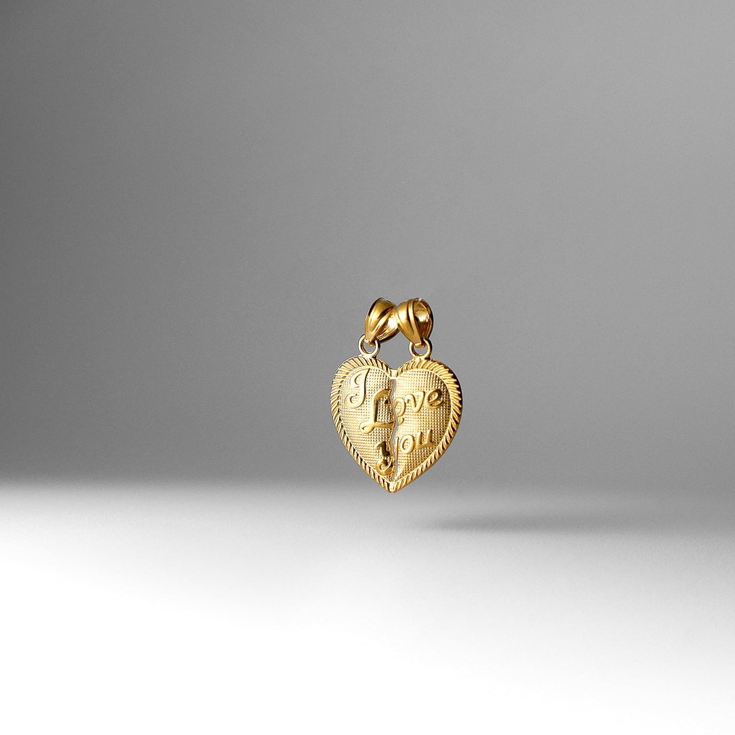 Gold I Love You Two Piece Pendant - Charlie & Co. Jewelry