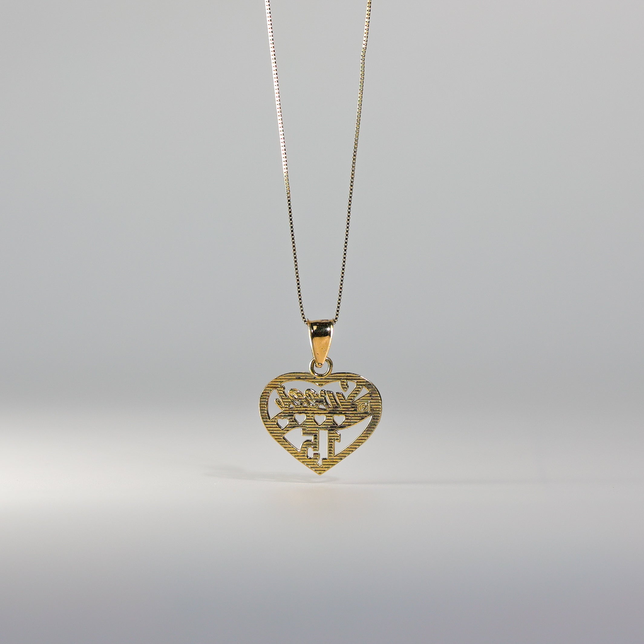 Gold Sweet 15 Years Heart Pendant Model-0362 - Charlie & Co. Jewelry