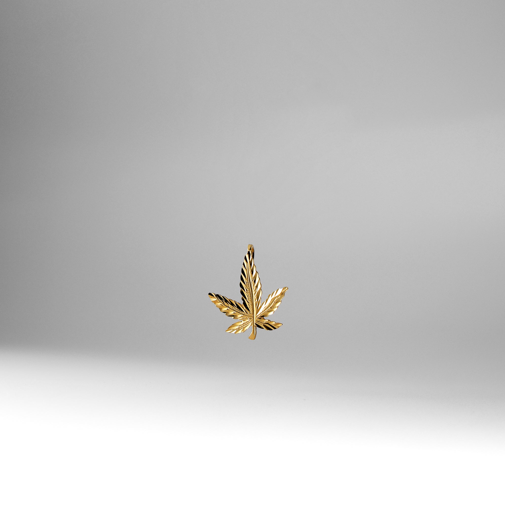 Gold Marijuana Leaf Pendant Model-1567