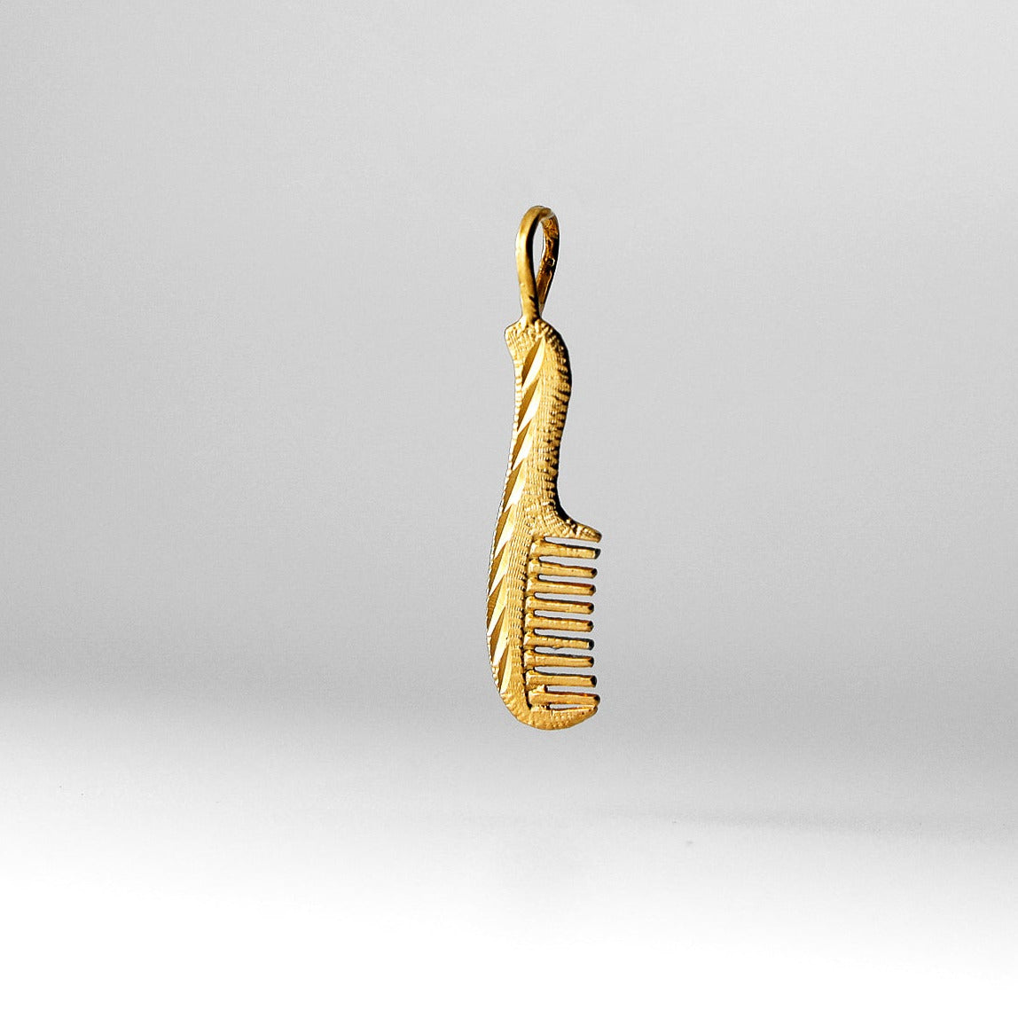 Gold Tiny Comb Pendant Model-1992 - Charlie & Co. Jewelry