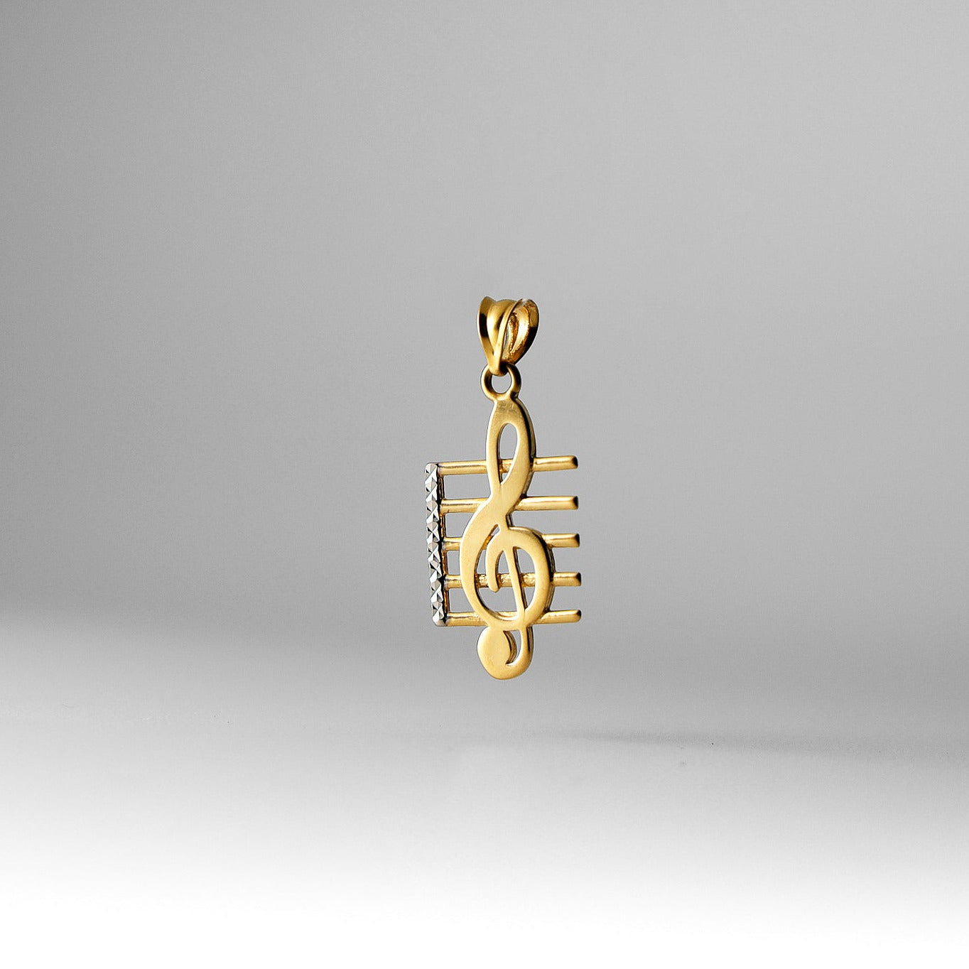 Gold Music Note Pendant Model-PT2553 - Charlie & Co. Jewelry