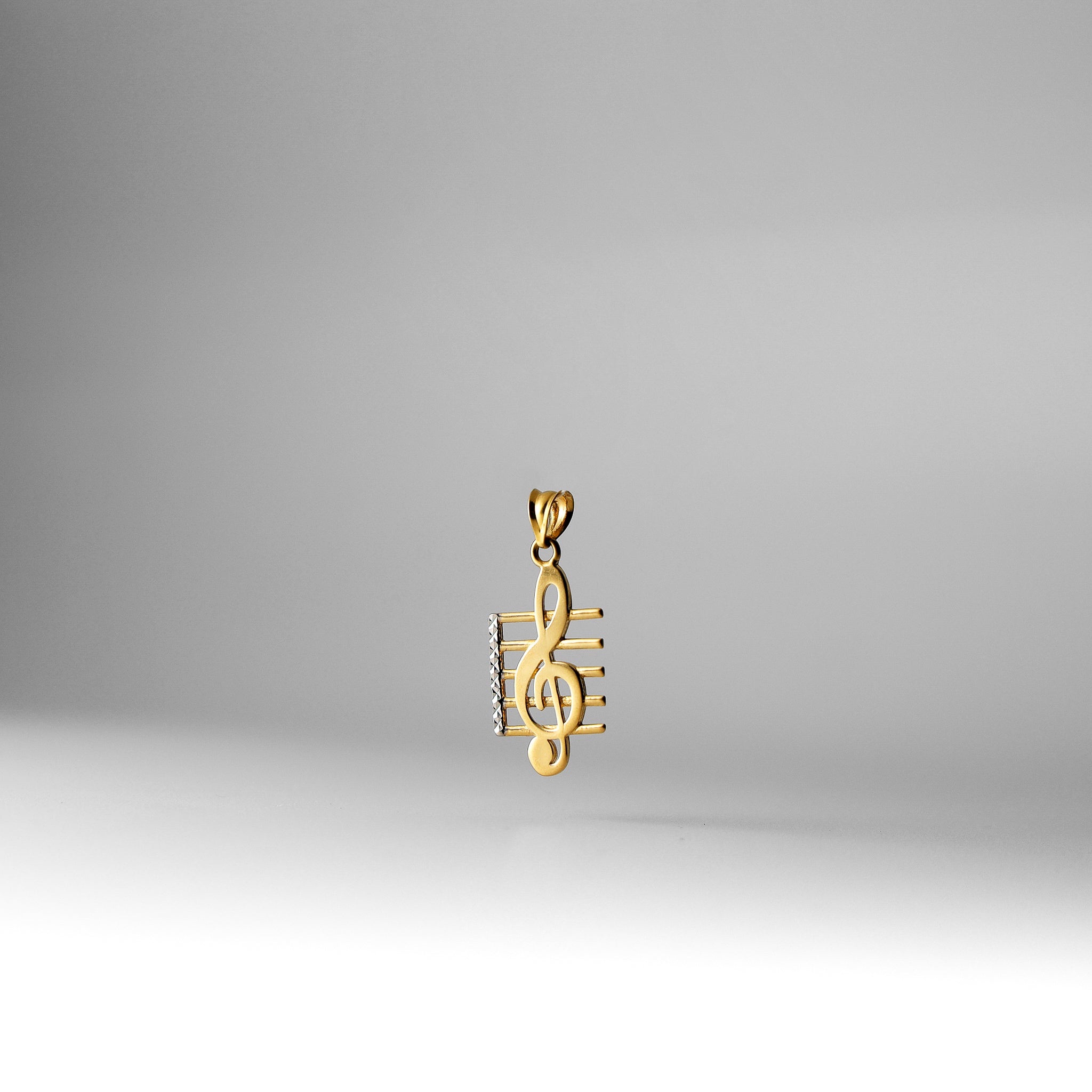 Gold Music Note Pendant Model-PT2553