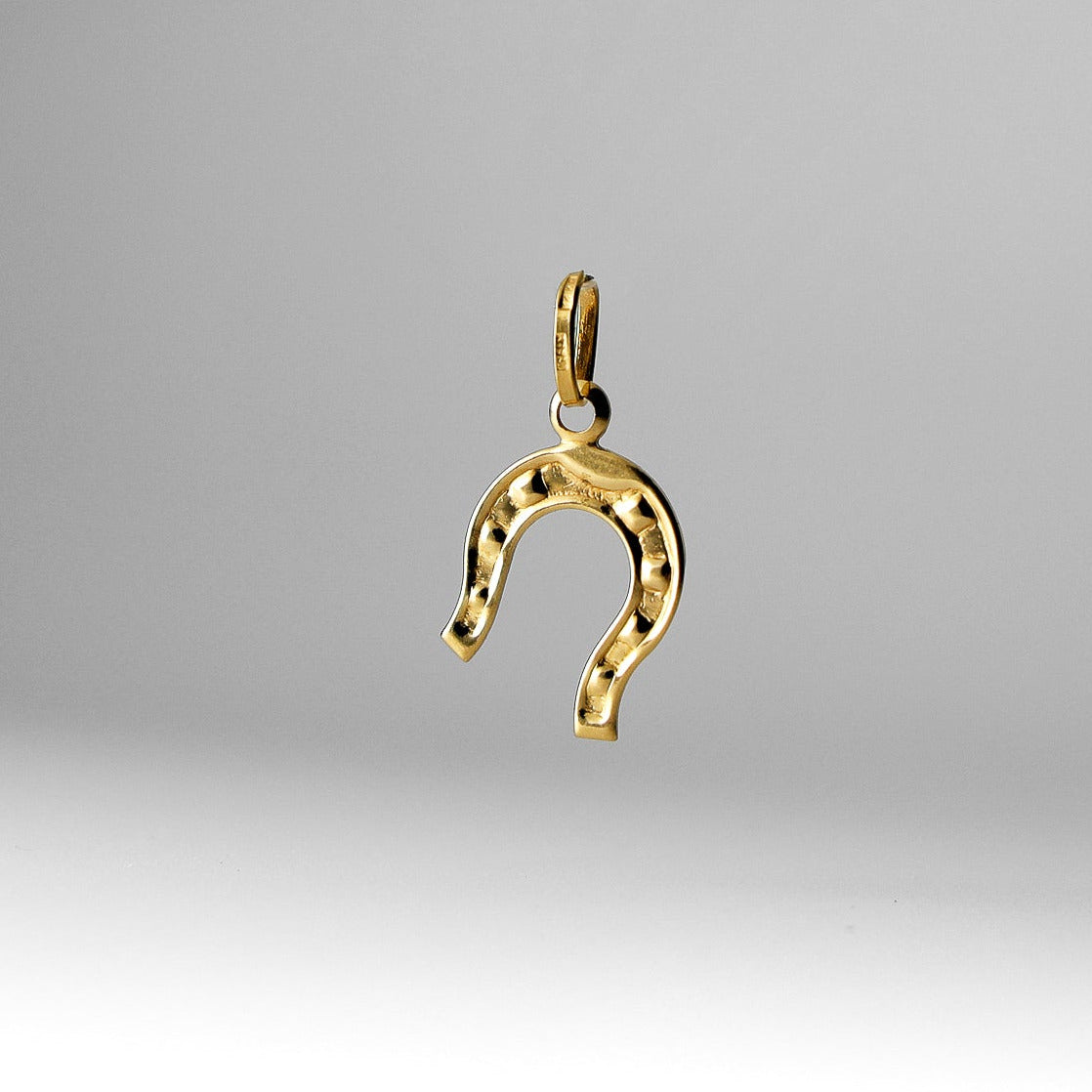 Gold Lucky Horseshoe Pendant Model-1707 - Charlie & Co. Jewelry