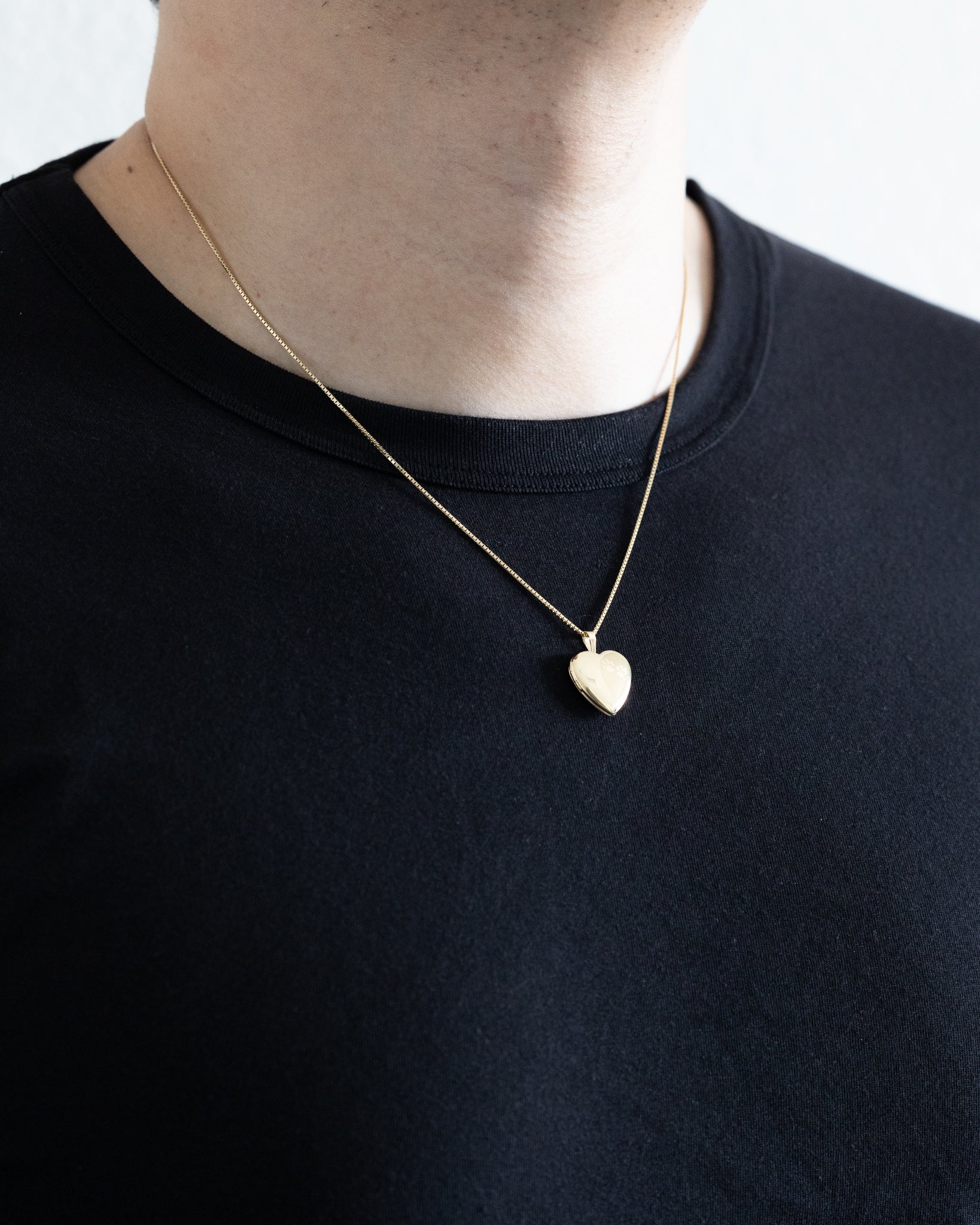 Gold Paw Prints Medium Heart Locket Pendant