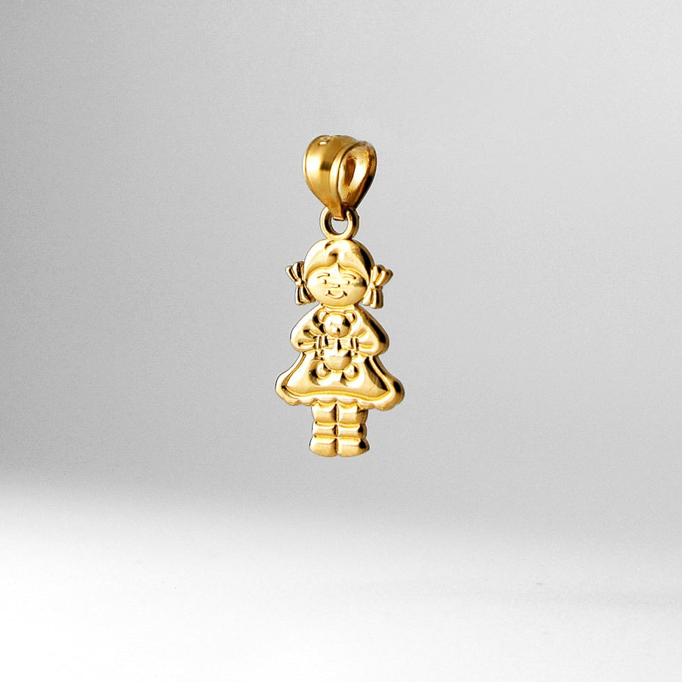 Gold Simple Girl Pendant Model-2016 - Charlie & Co. Jewelry