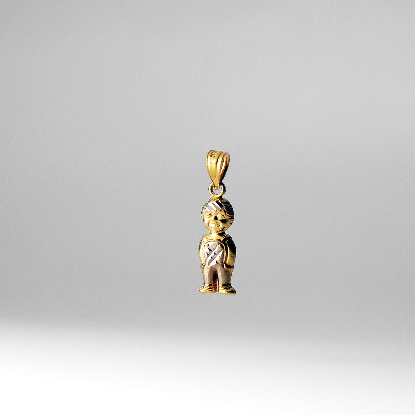 Two-Tone Boy Pendant Model-668 - Charlie & Co. Jewelry