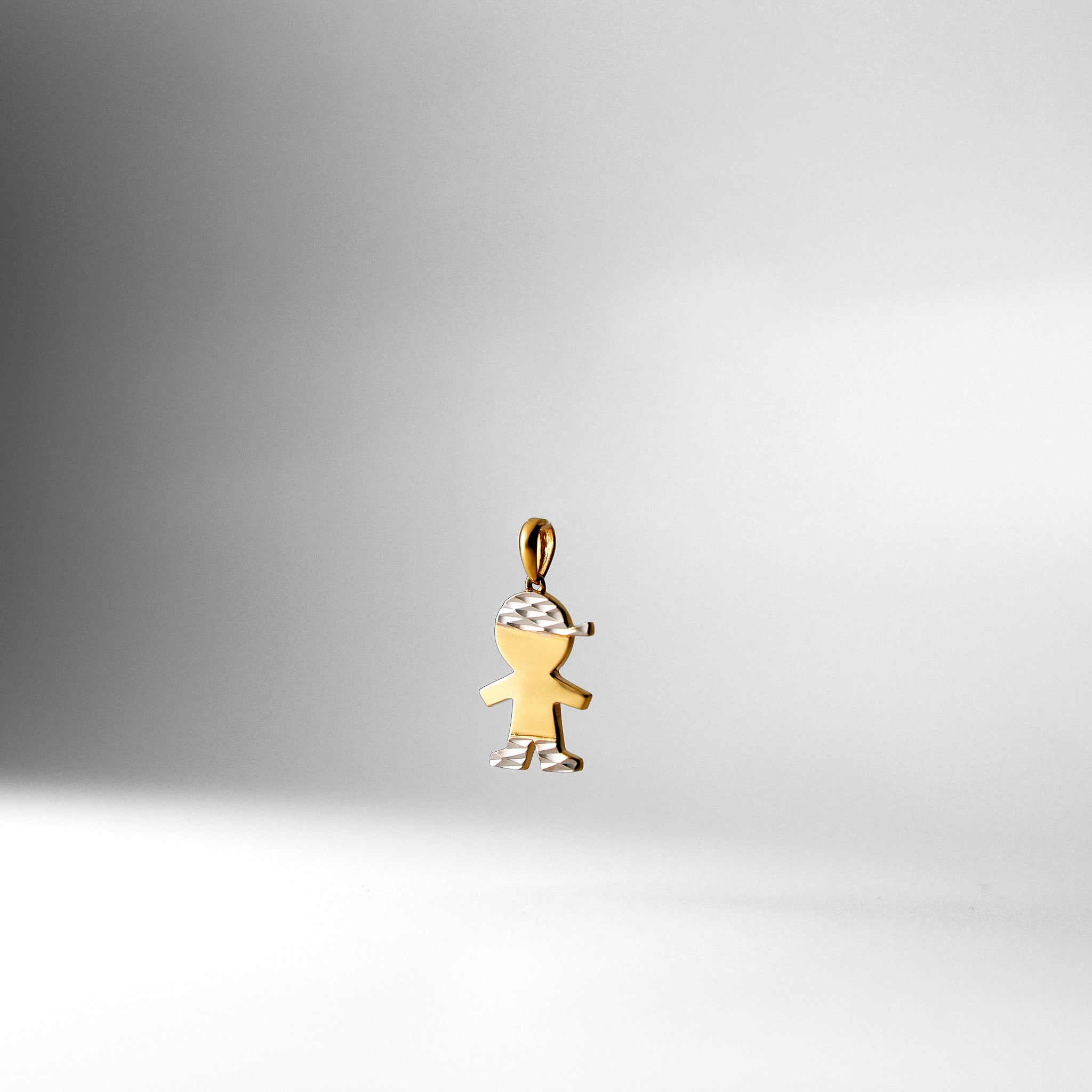 Gold Simple Boy Pendant Model-2006 - Charlie & Co. Jewelry