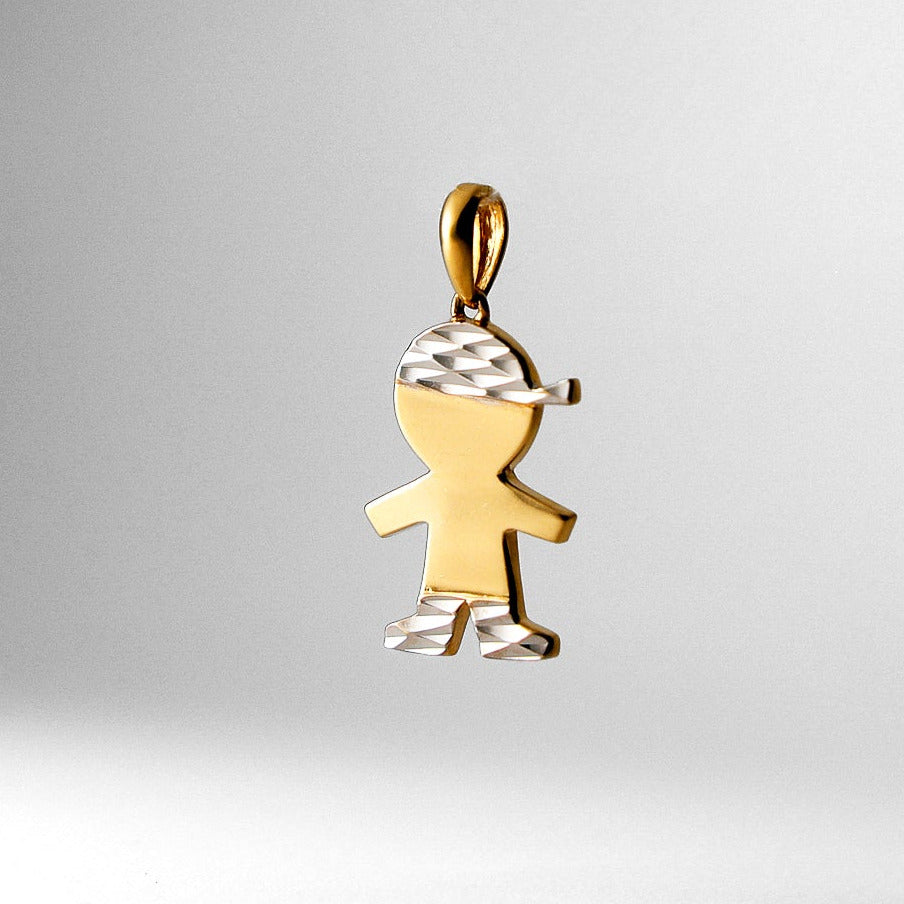 Gold Simple Boy Pendant Model-2006 - Charlie & Co. Jewelry