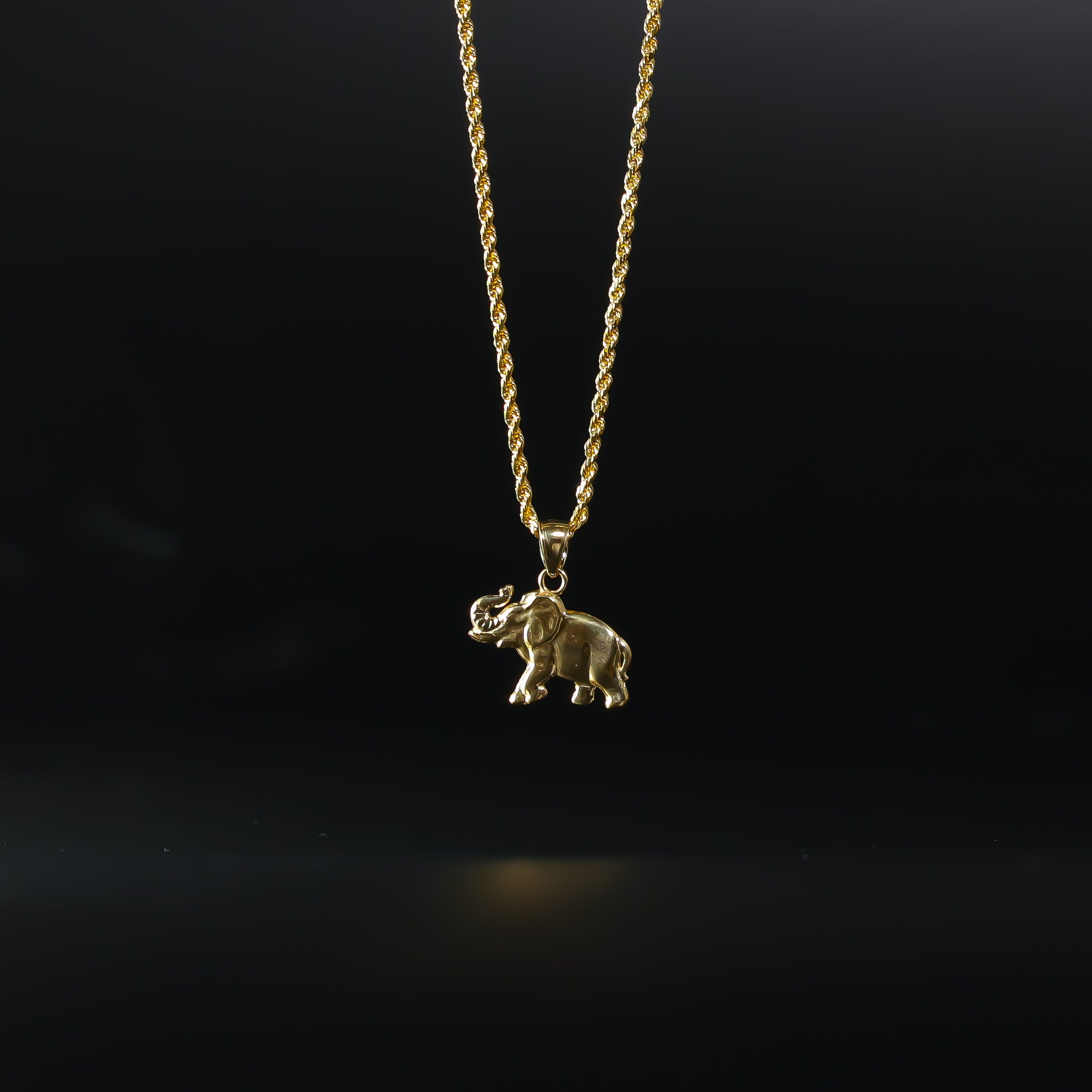Gold Dainty Elephant Charm Model-1627 - Charlie & Co. Jewelry