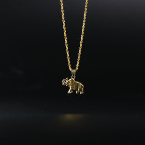 Gold Dainty Elephant Charm Model-1627 - Charlie & Co. Jewelry