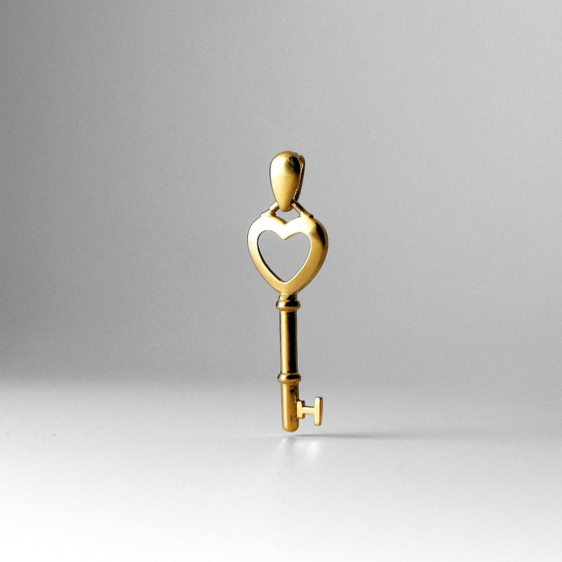 Gold Key to My Heart Pendant Model-555 - Charlie & Co. Jewelry