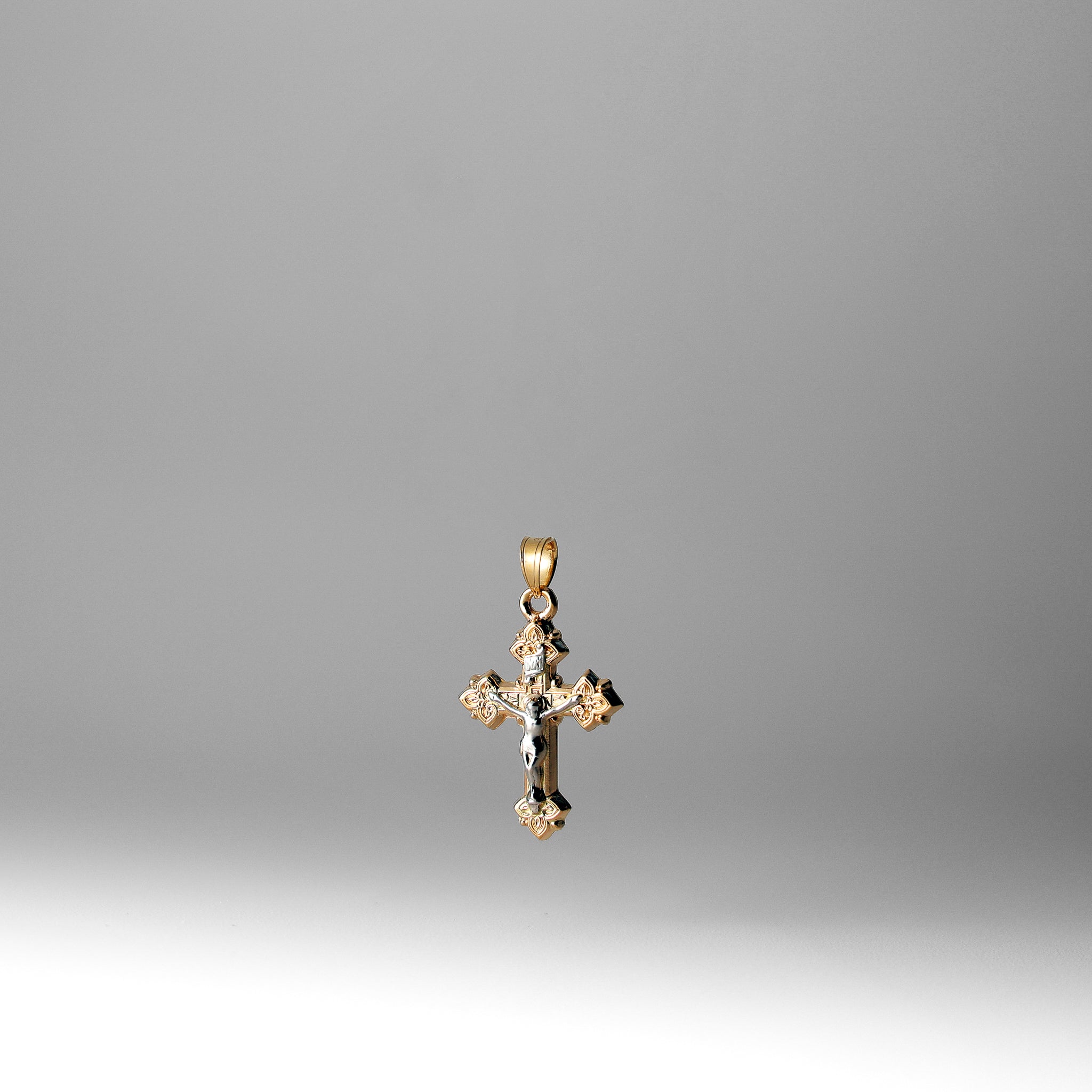 Gold Crucifix Cross Pendant - Model 0873 - Charlie & Co. Jewelry