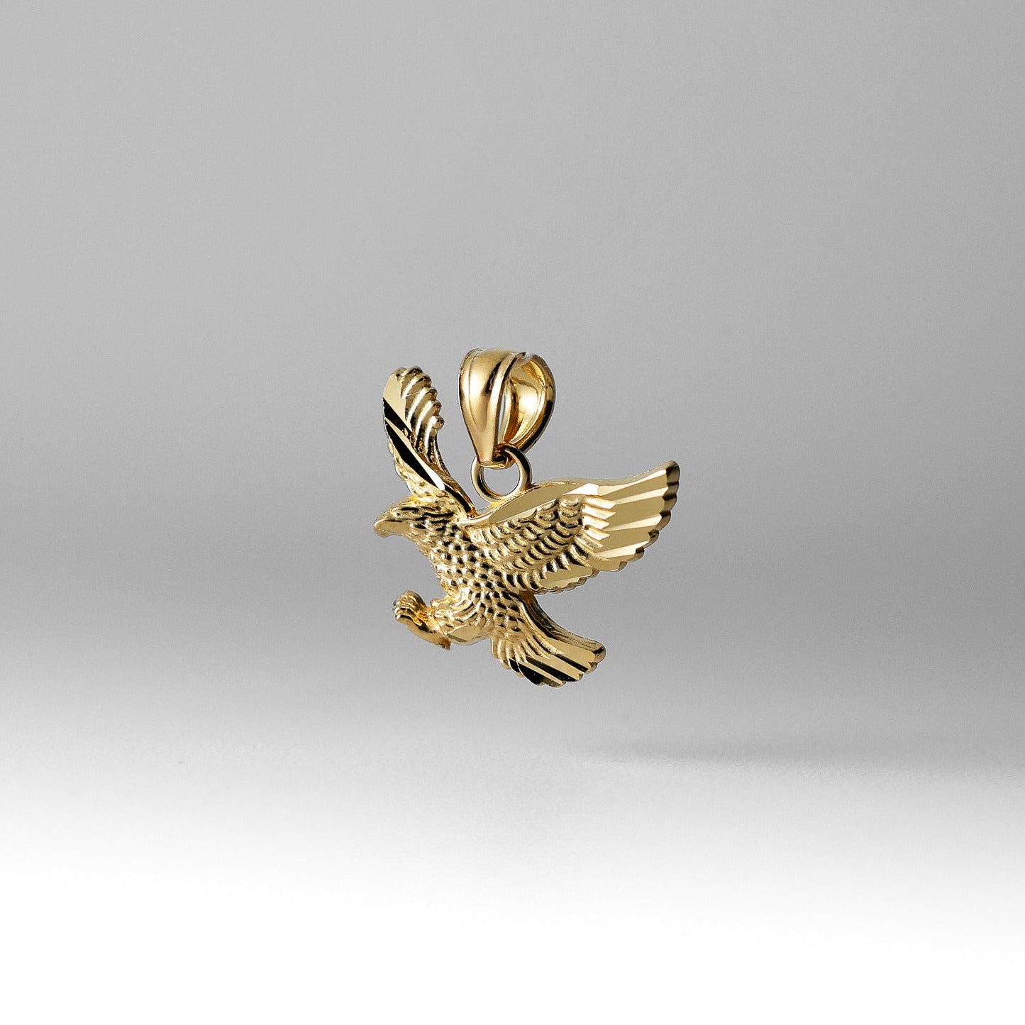 Gold Flying Eagle Pendant Model-1598 - Charlie & Co. Jewelry