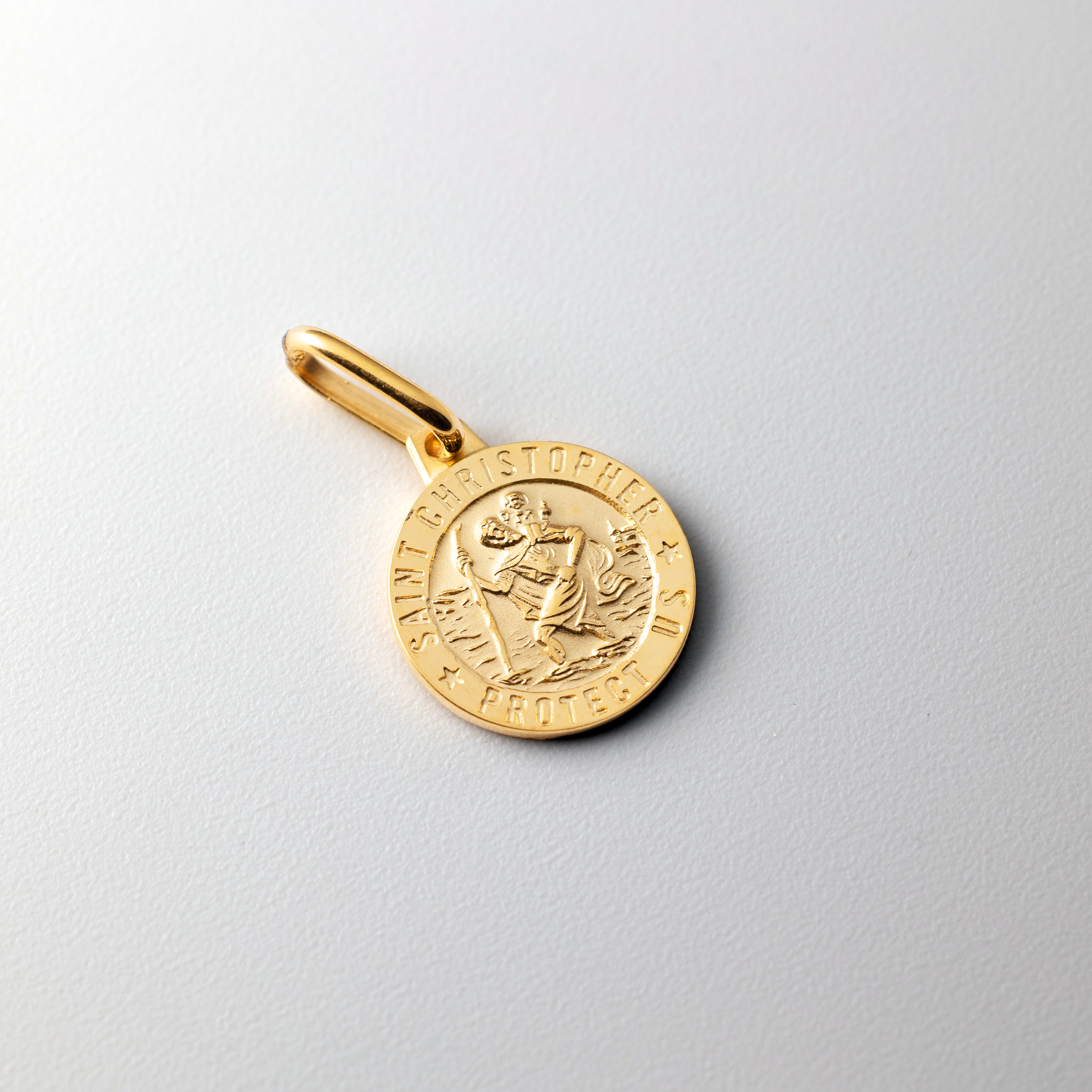 14K Gold St. Christopher Religious Pendant - Model 268