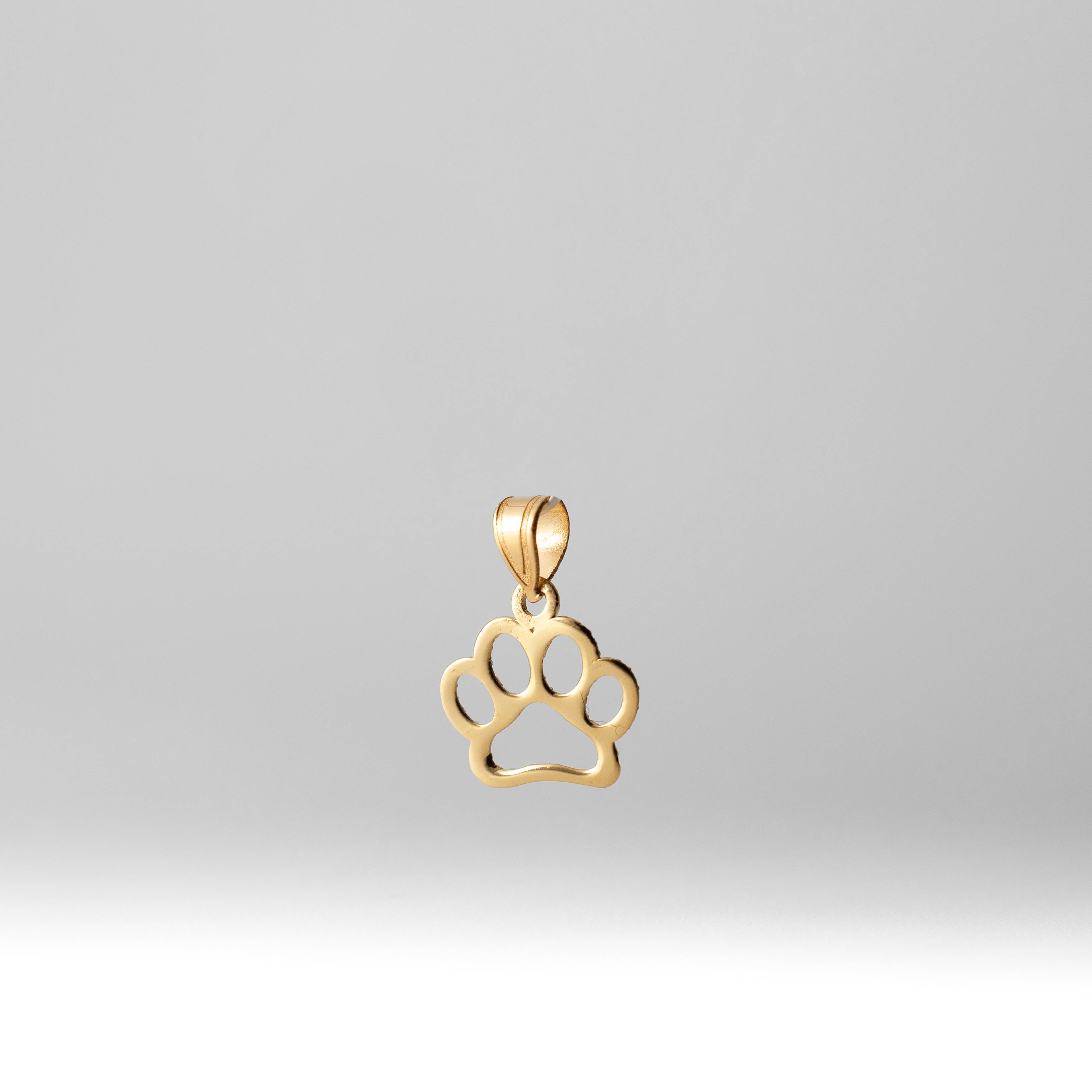 14K Gold Dog Paw Pendant