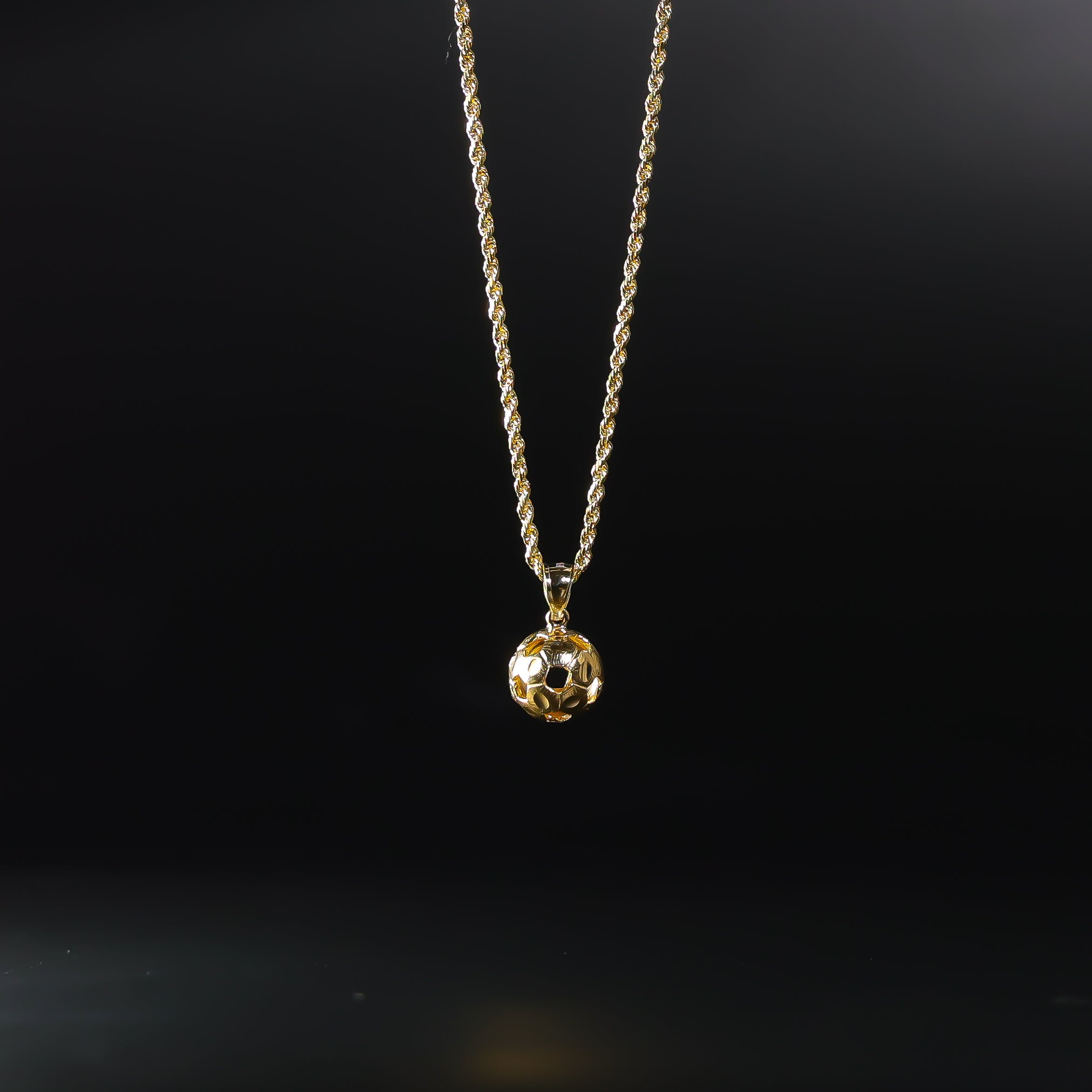 Gold Soccer Ball Pendant Model-1984 - Charlie & Co. Jewelry