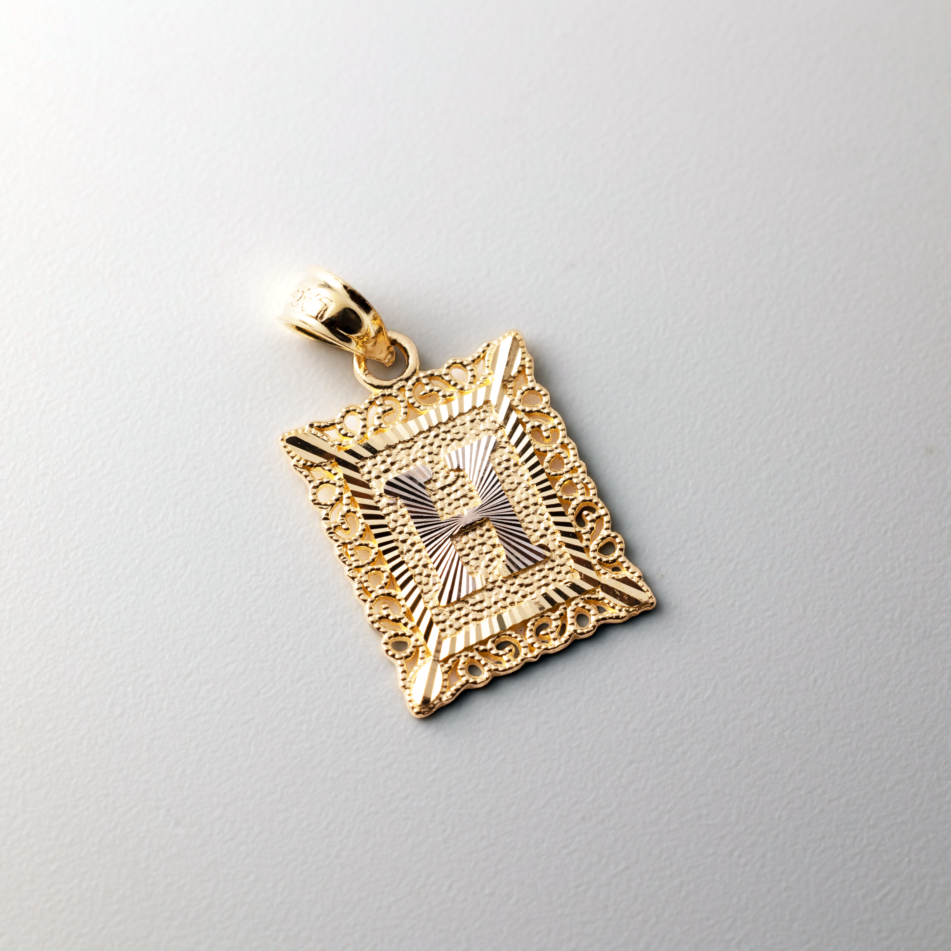 14K Gold Letter H Filigree Pendants | A-Z 14K Gold Pendants - Charlie & Co. Jewelry