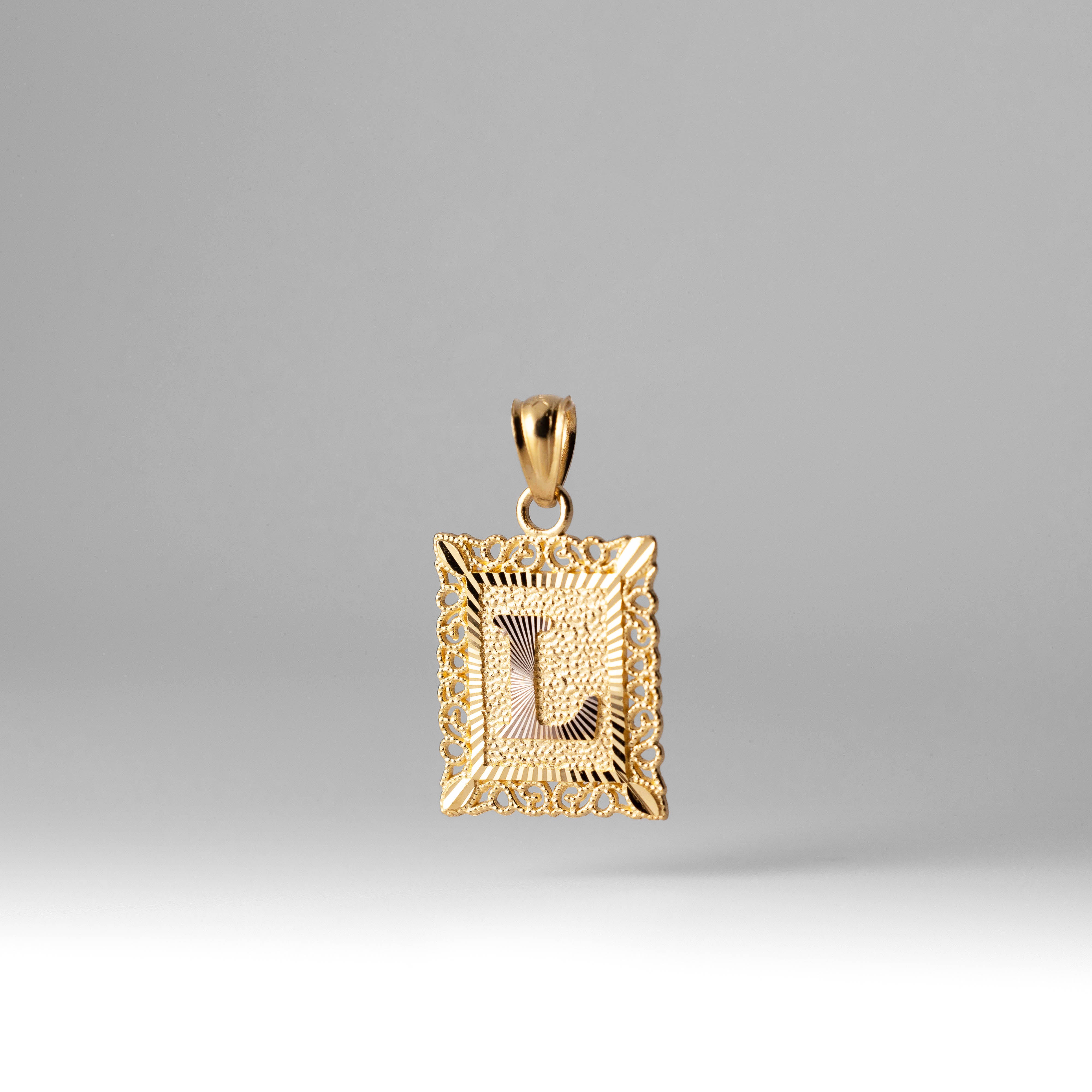 14K Gold Letter L Filigree Pendants | A-Z 14K Gold Pendants - Charlie & Co. Jewelry