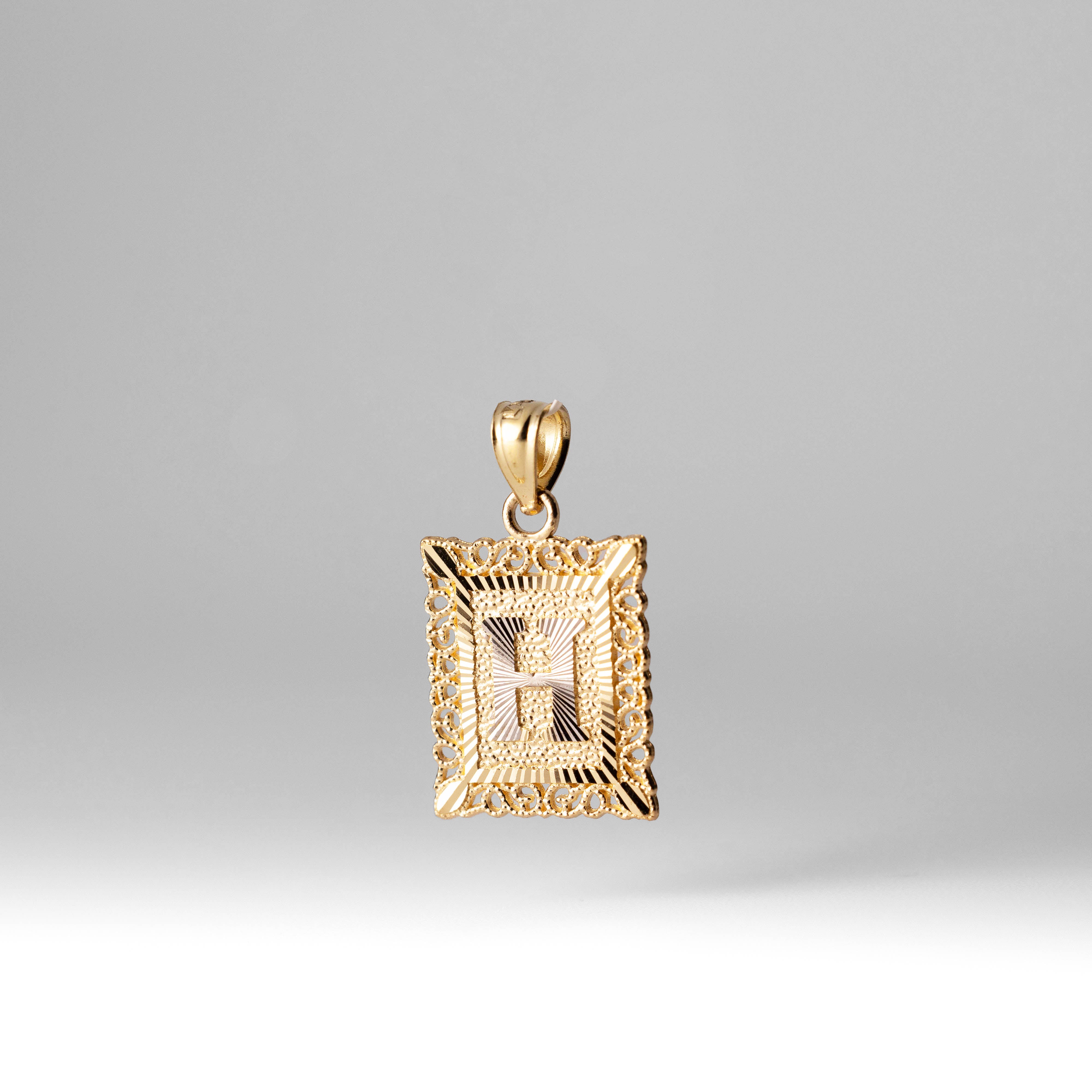 14K Gold Letter H Filigree Pendants | A-Z 14K Gold Pendants - Charlie & Co. Jewelry