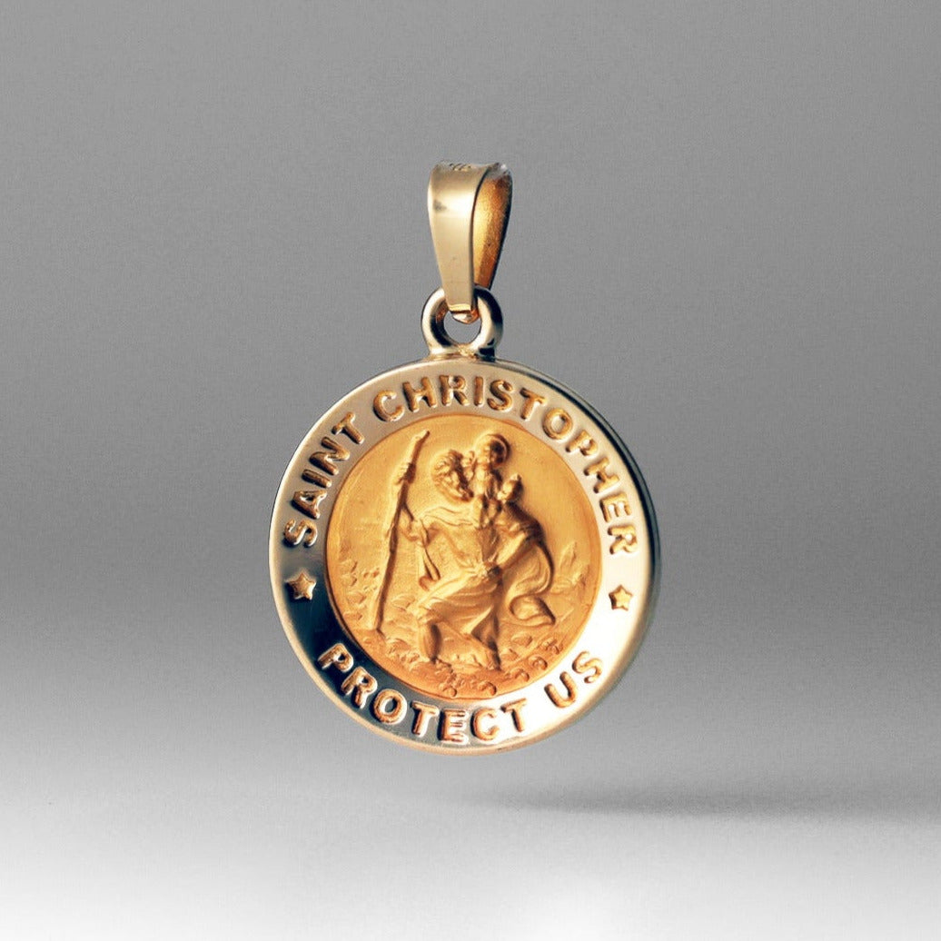 St. Christopher Gold Medal Pendant - Model 1241 - Charlie & Co. Jewelry