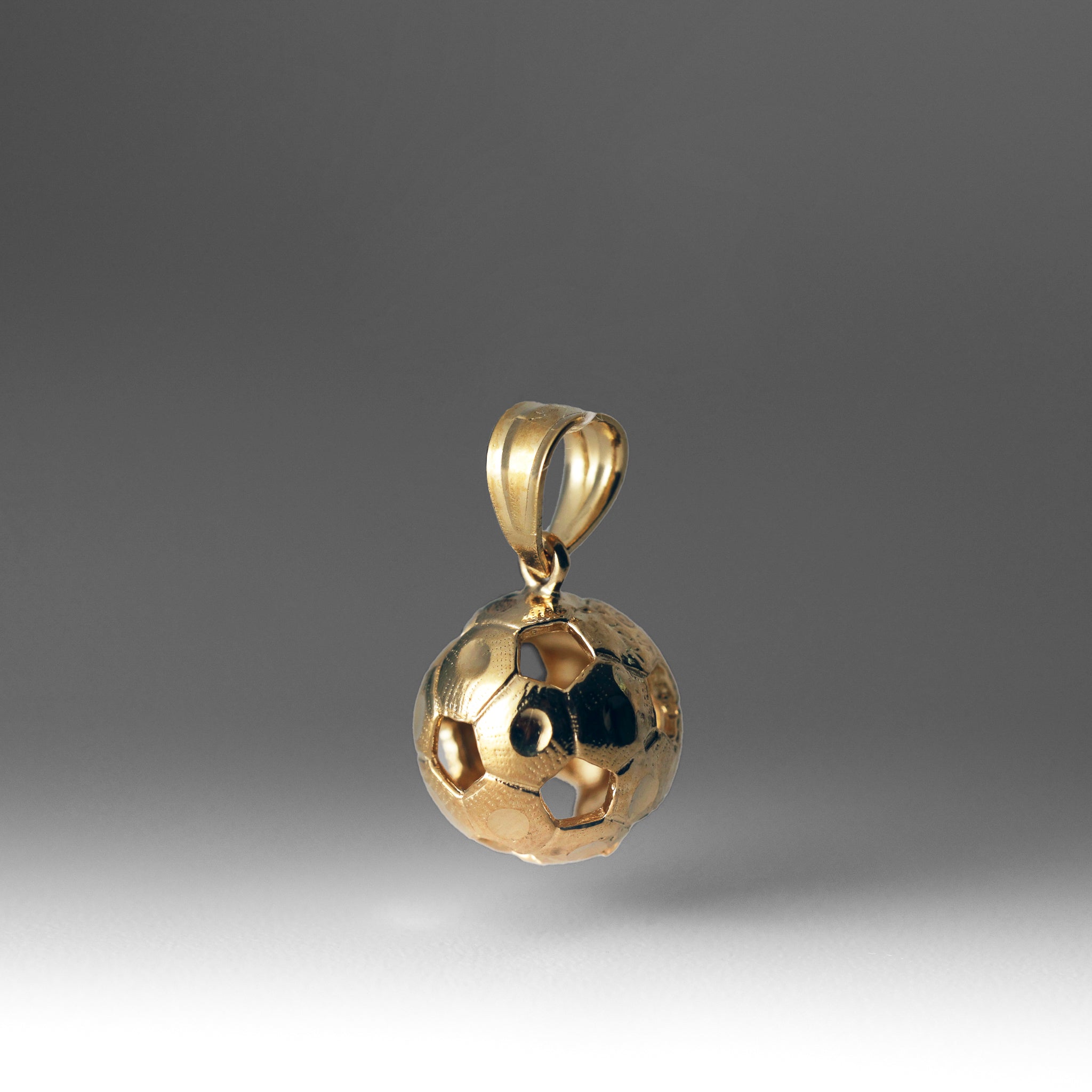 Gold Soccer Ball Pendant Model-1984 - Charlie & Co. Jewelry