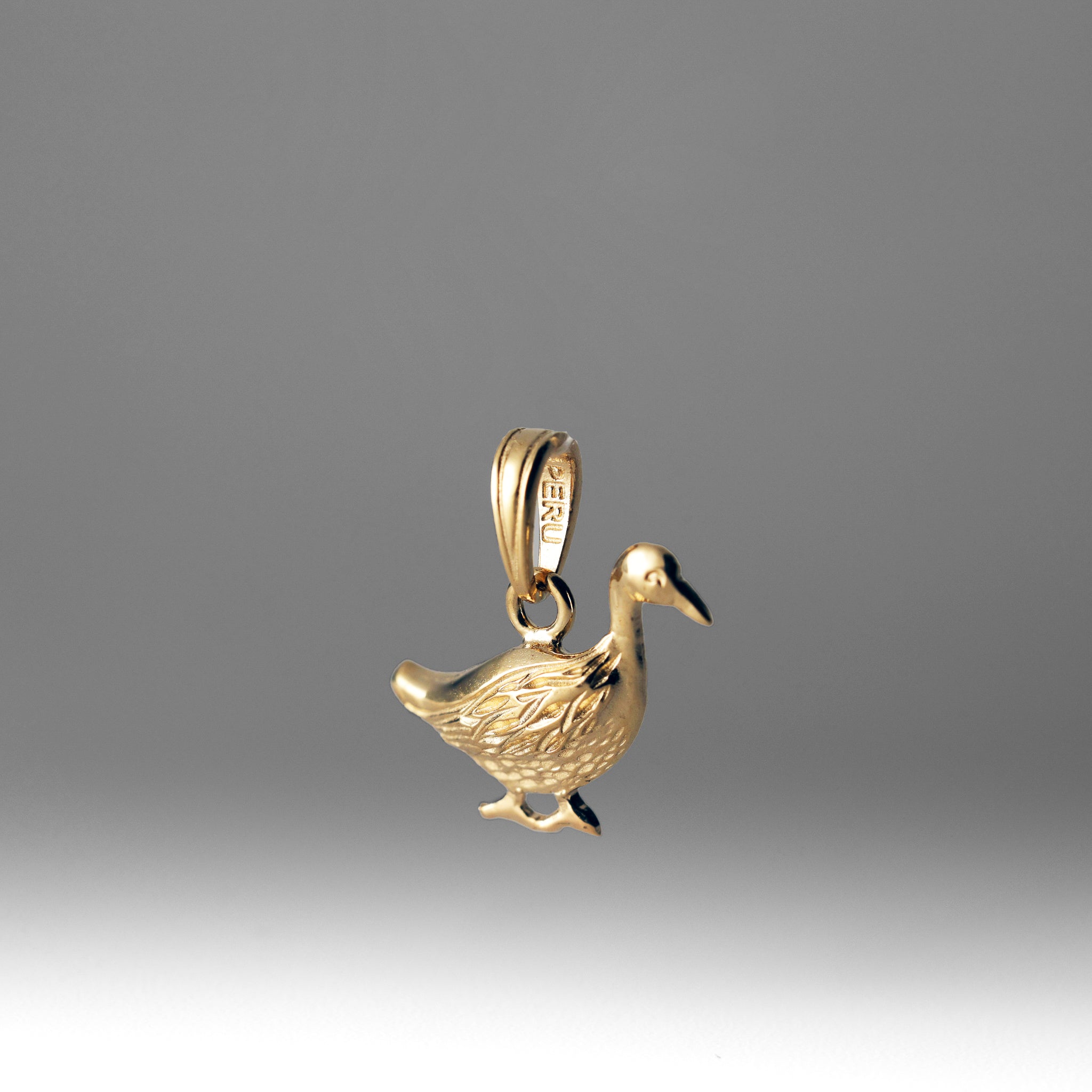 Gold Goose Pendant Necklace Model-K6432 - Charlie & Co. Jewelry