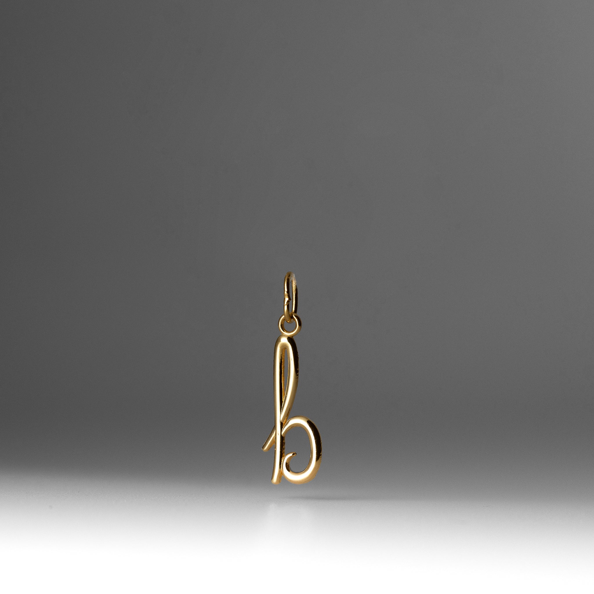 Gold Lowercase Initial "b" Pendant Model-YC1060