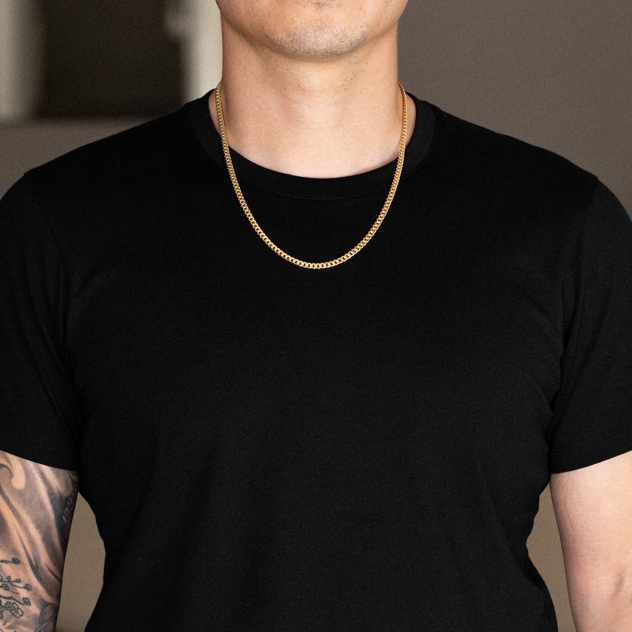14K Gold 4.5mm Hollow Miami Cuban Chain - Model 0542