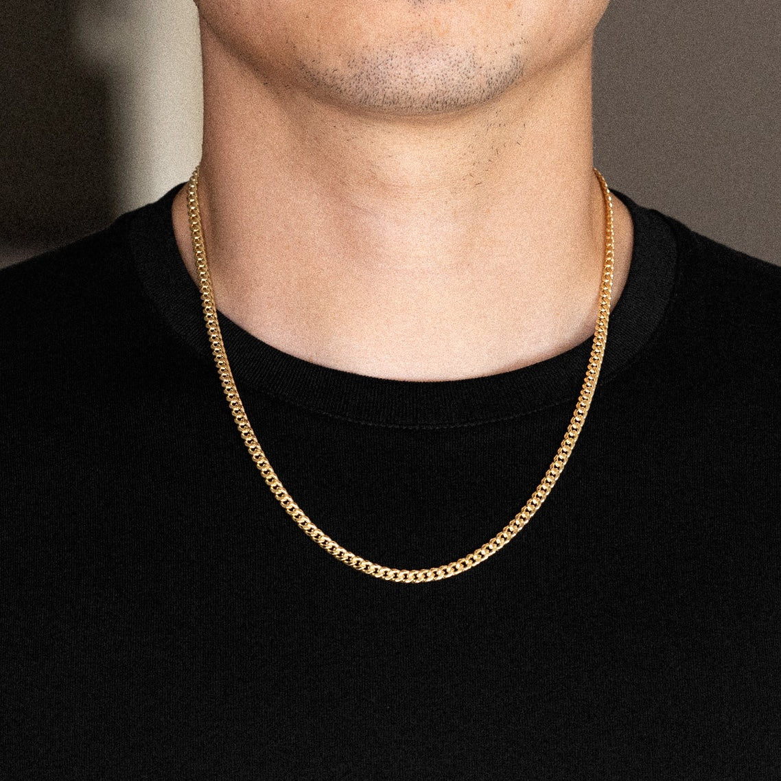 14K Gold 4.5mm Hollow Miami Cuban Chain - Model 0542