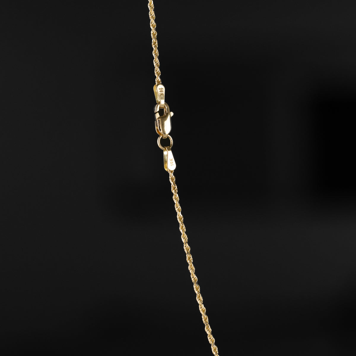 14k Gold 1.2mm Solid Diamond-Cut Classic Rope Chain Model CH-0141