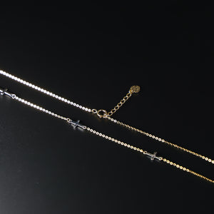 14K Gold Multiple Crosses Necklace Model-NK0215 - Charlie & Co. Jewelry
