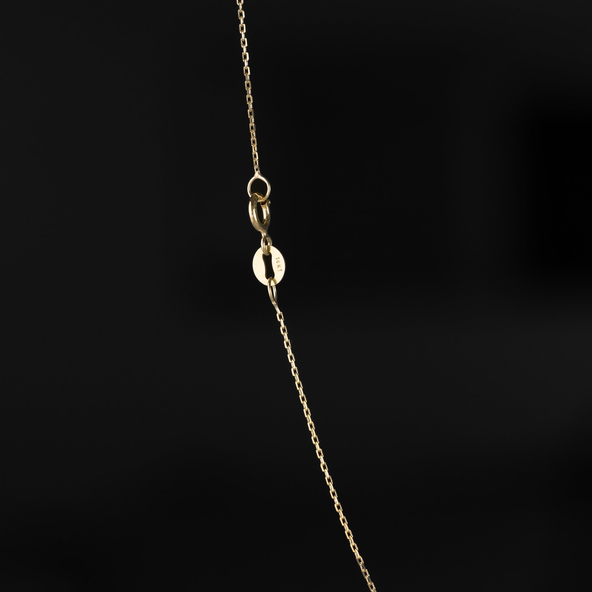14k Gold 0.9mm Angle Cut Oval Rolo Chain - Model CH-0559