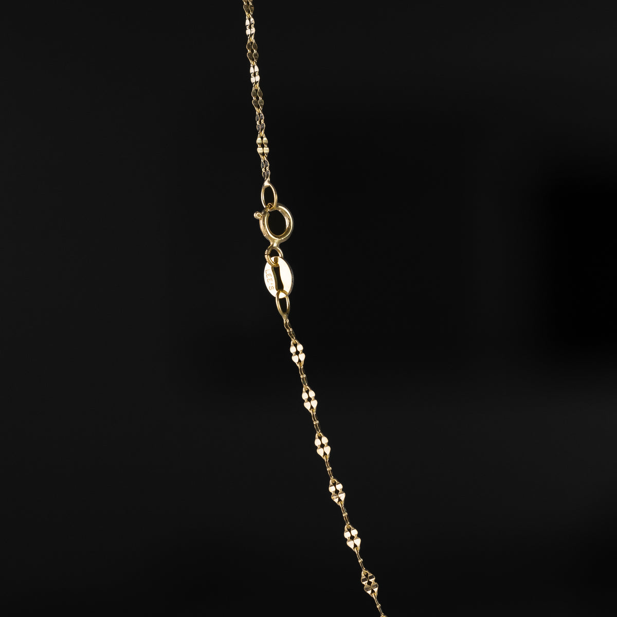 14k Gold 1.7mm Twist Diamond-Cut Mirror Chain - Model CH-0247