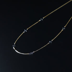 14K Gold Multiple Crosses Necklace Model-NK0215 - Charlie & Co. Jewelry