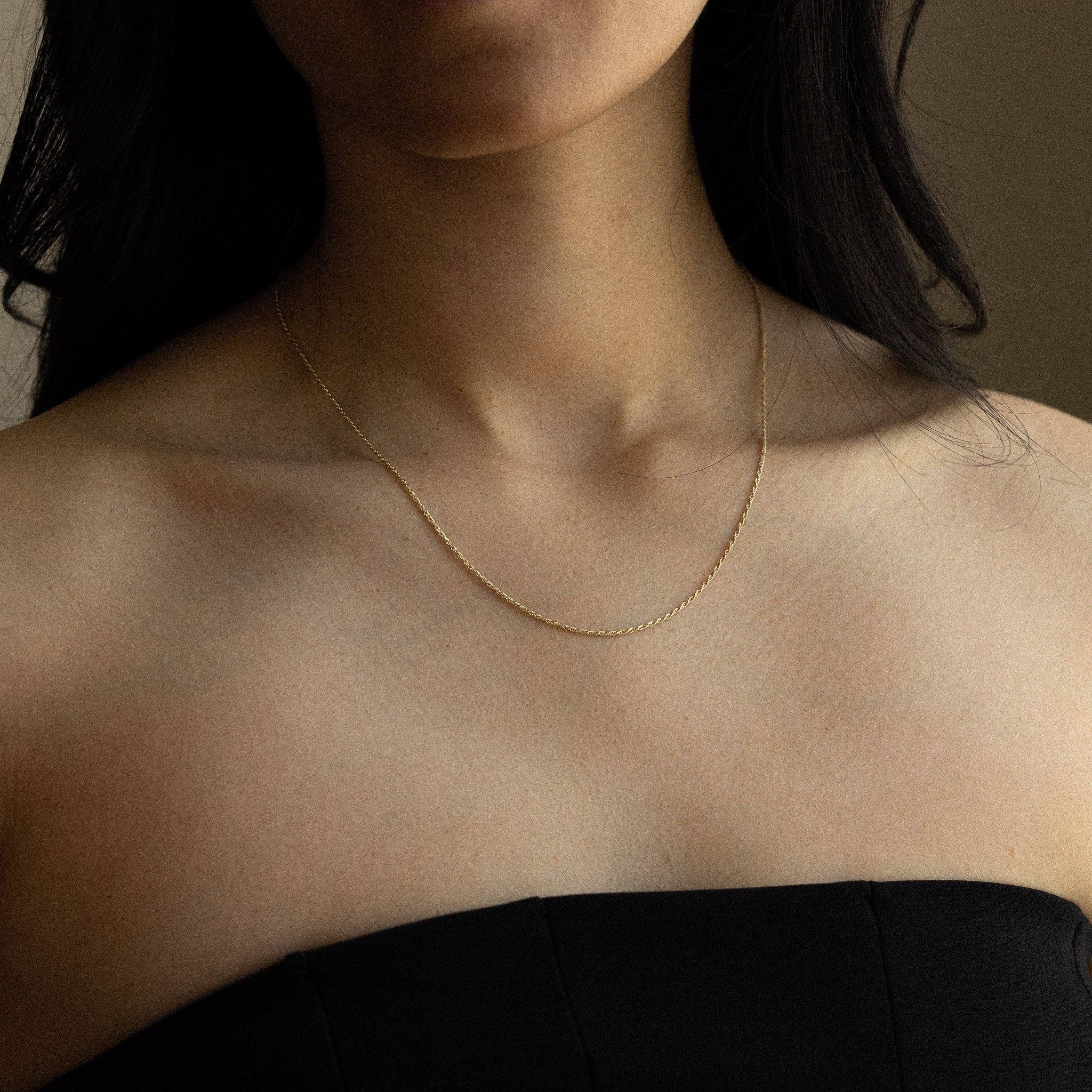 14k Gold 1.2mm Solid Diamond-Cut Classic Rope Chain Model CH-0141