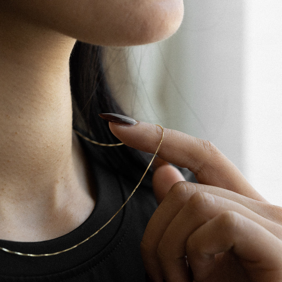 14k Gold 0.5mm Italian Box Chain - Model CH-0258