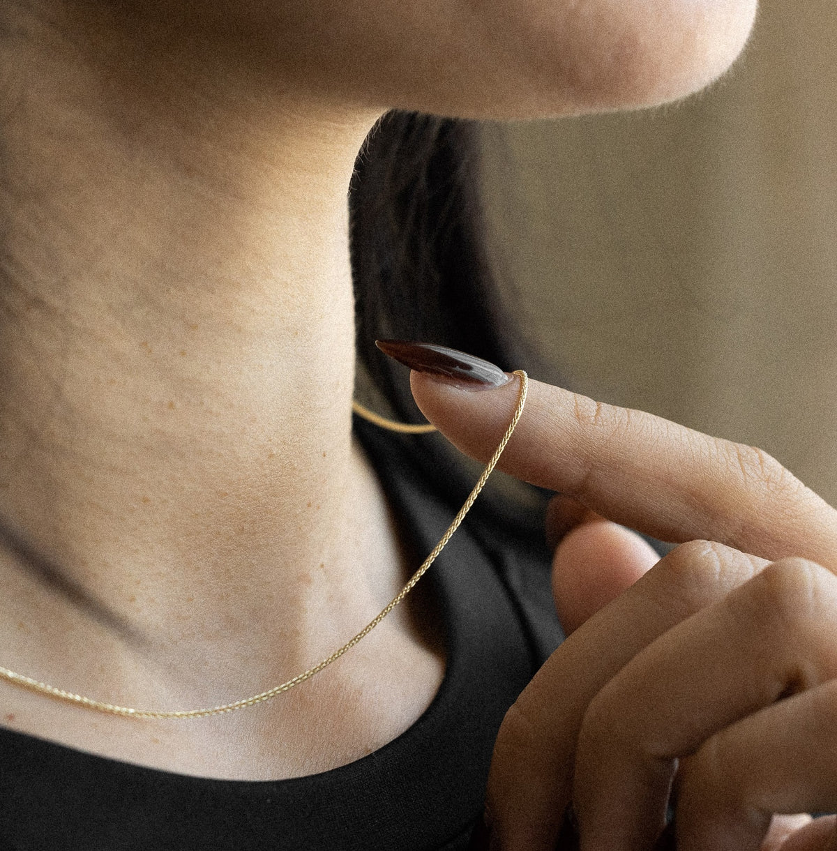 14k Gold 0.8mm Diamond-Cut Round Wheat Chain - Model CH-0546
