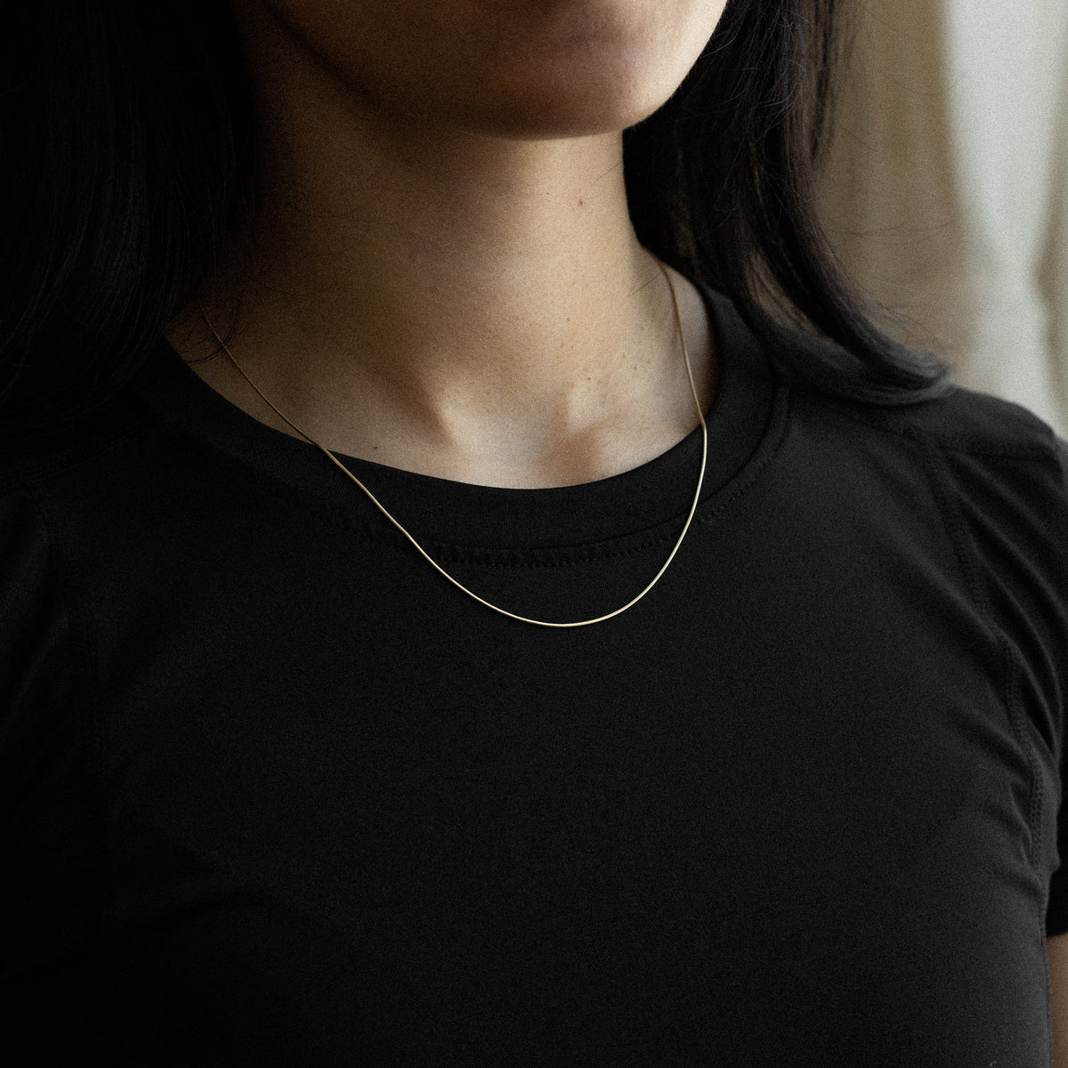 14k Gold 0.7mm Round Polished Snake Chain - Model CH-0201