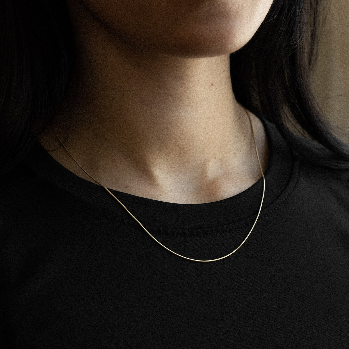 14k Gold 0.7mm Round Polished Snake Chain - Model CH-0201