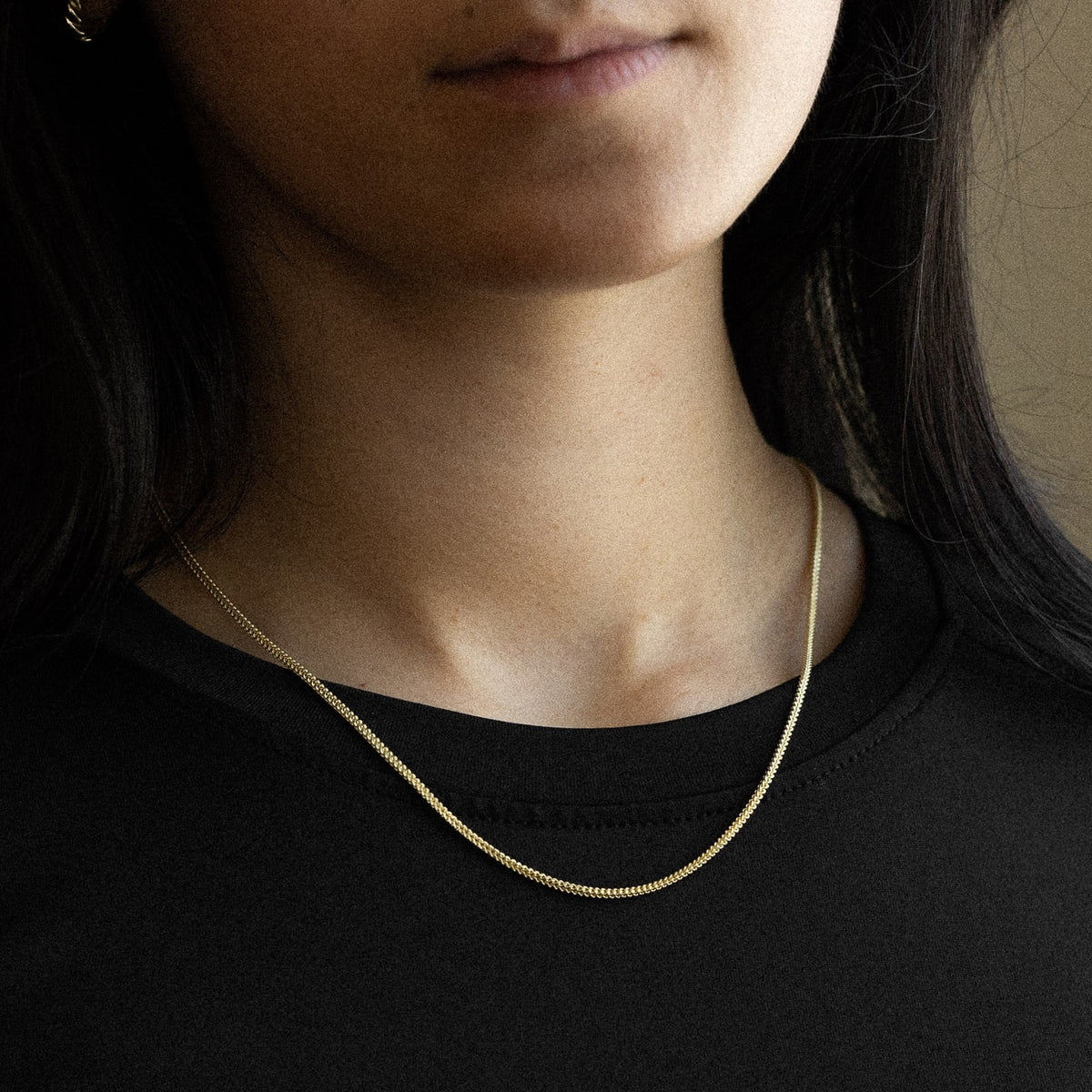 14k Gold 1.6mm Hollow Square Franco Chain - Model CH-0536