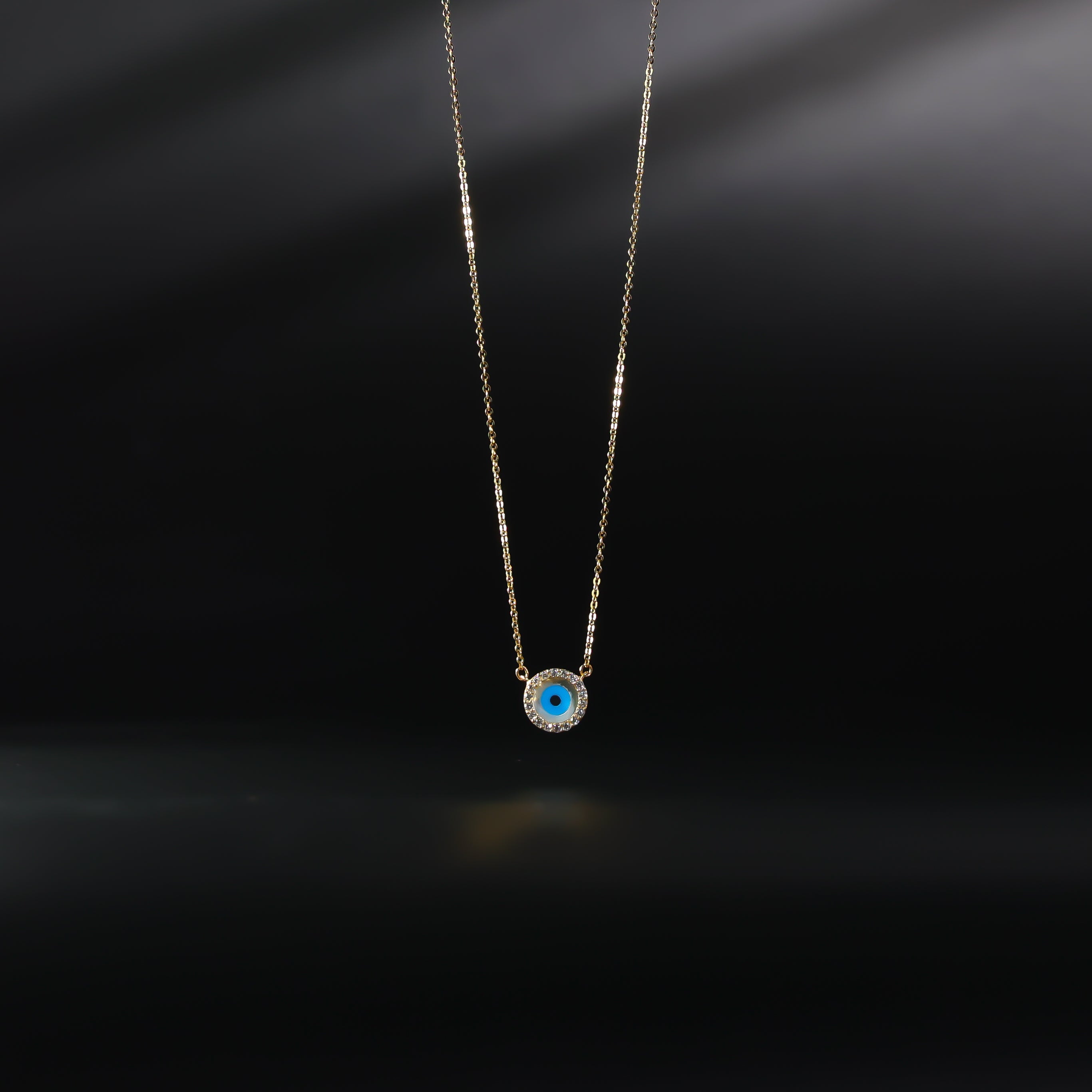 14K Gold Evil Eye Necklace Model-NK0229 - Charlie & Co. Jewelry