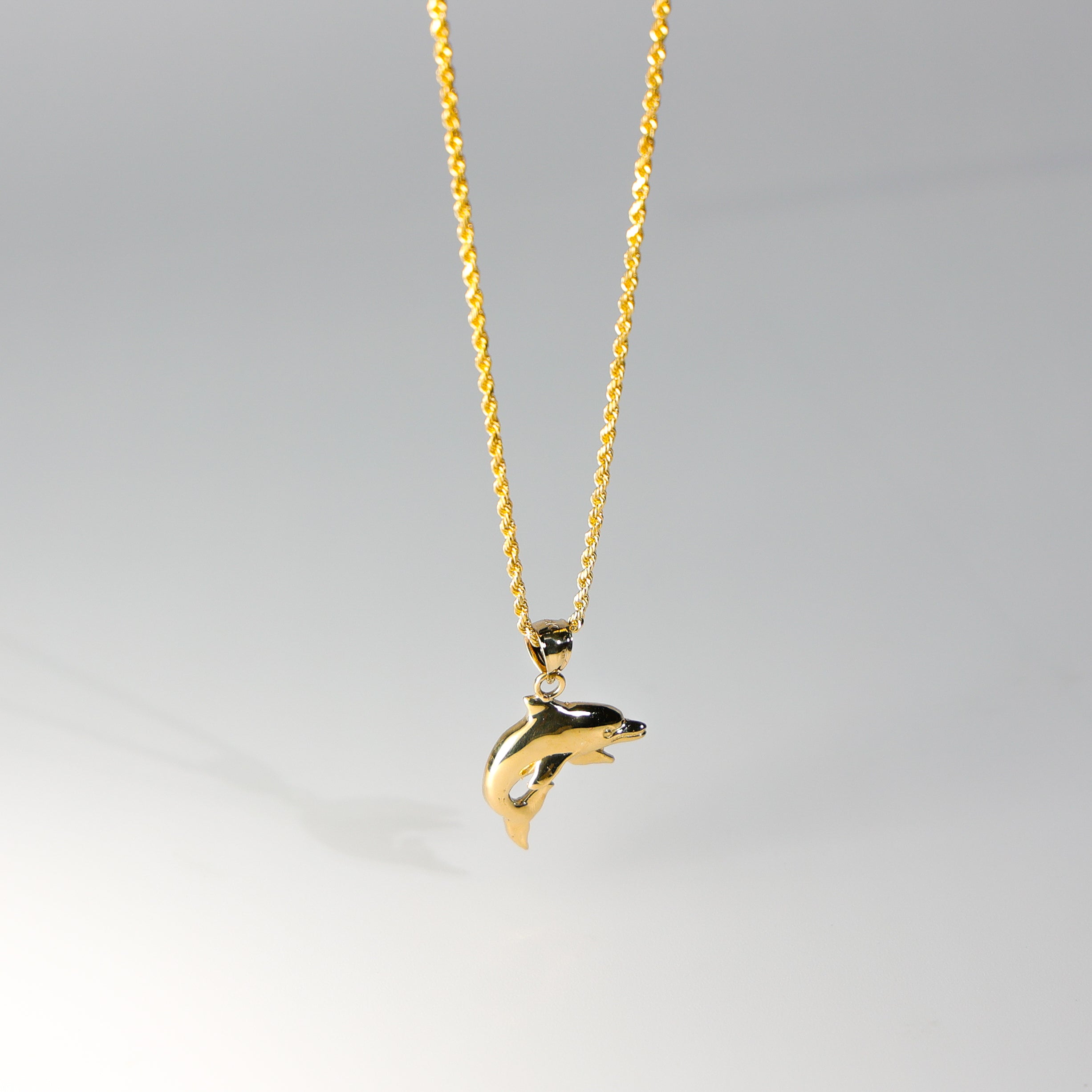 Gold Dolphin Pendant Model-1670 - Charlie & Co. Jewelry