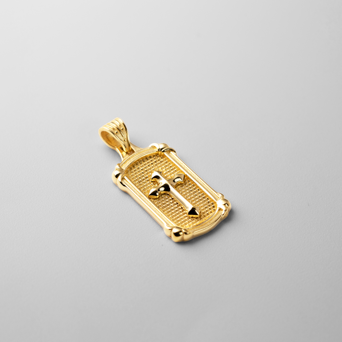 Charlie & Co. Jewelry | Gold Solid Frame Cross Pendant Necklace