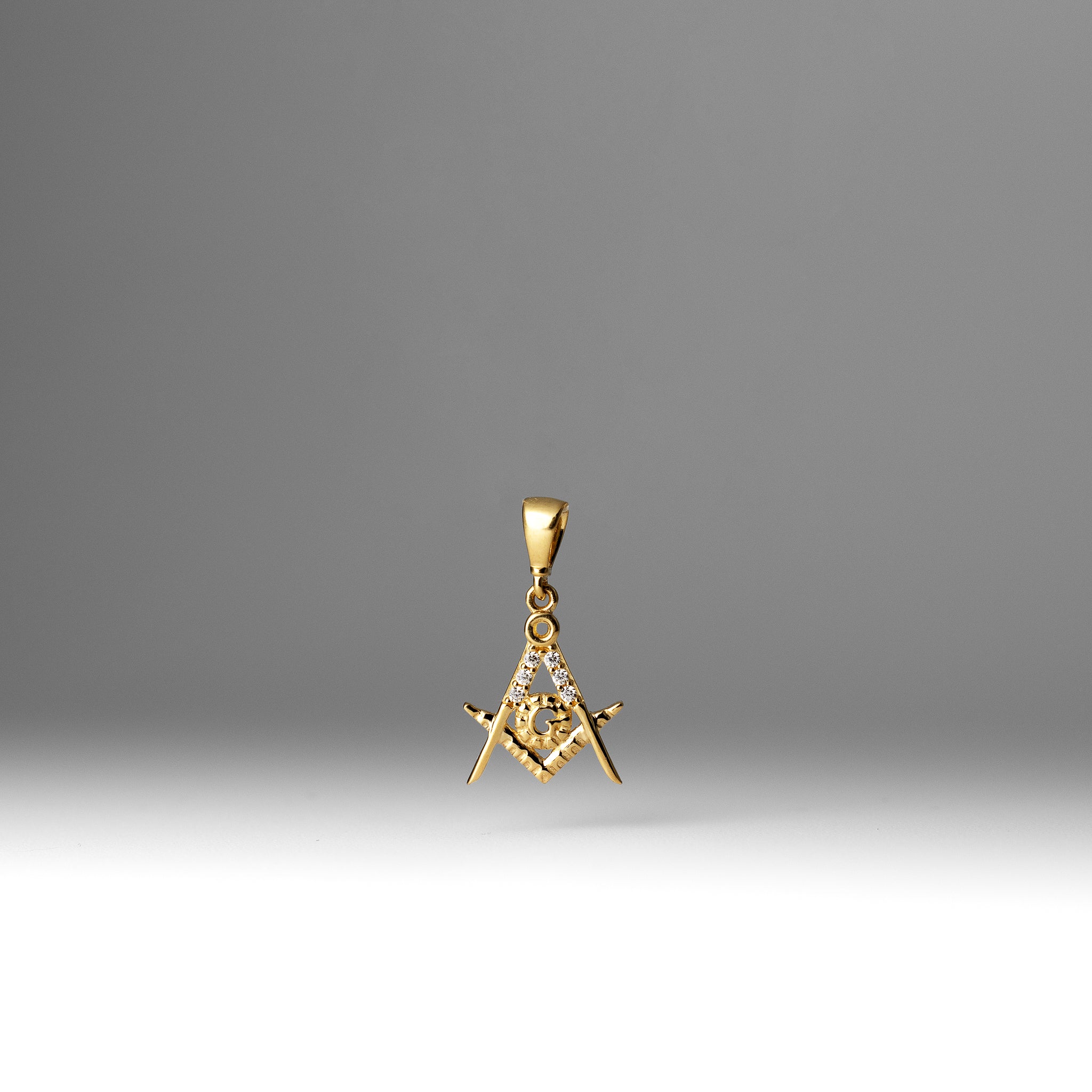 Gold Masonic Symbol Pendant Necklace – Model PT2856