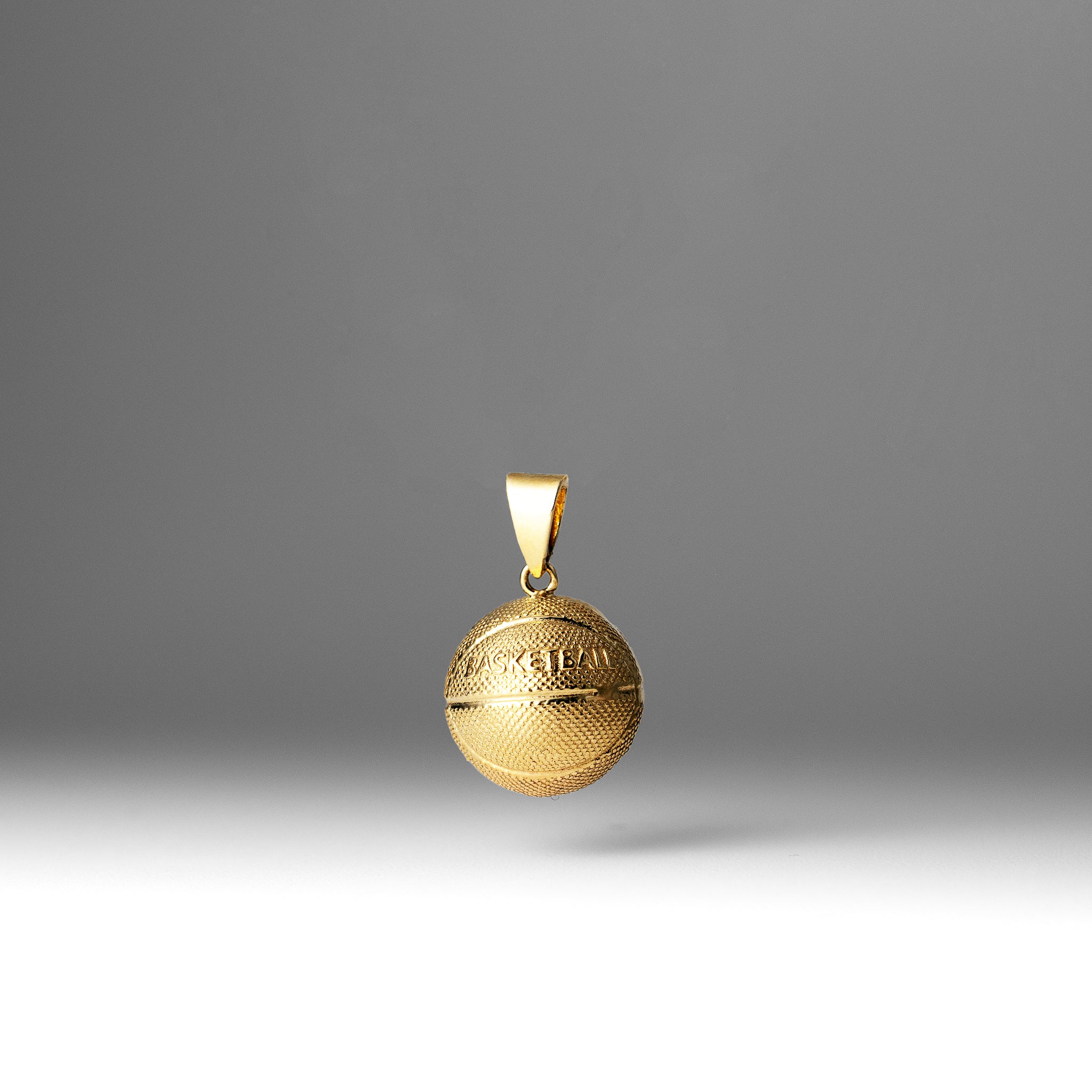 Gold 3D Basketball Pendant Necklace – Model PT3095