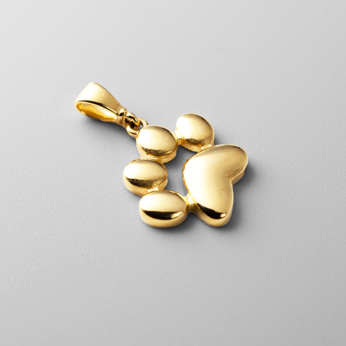 Gold Dog Paw Pendant Necklace – Model PT2835 - Charlie & Co. Jewelry