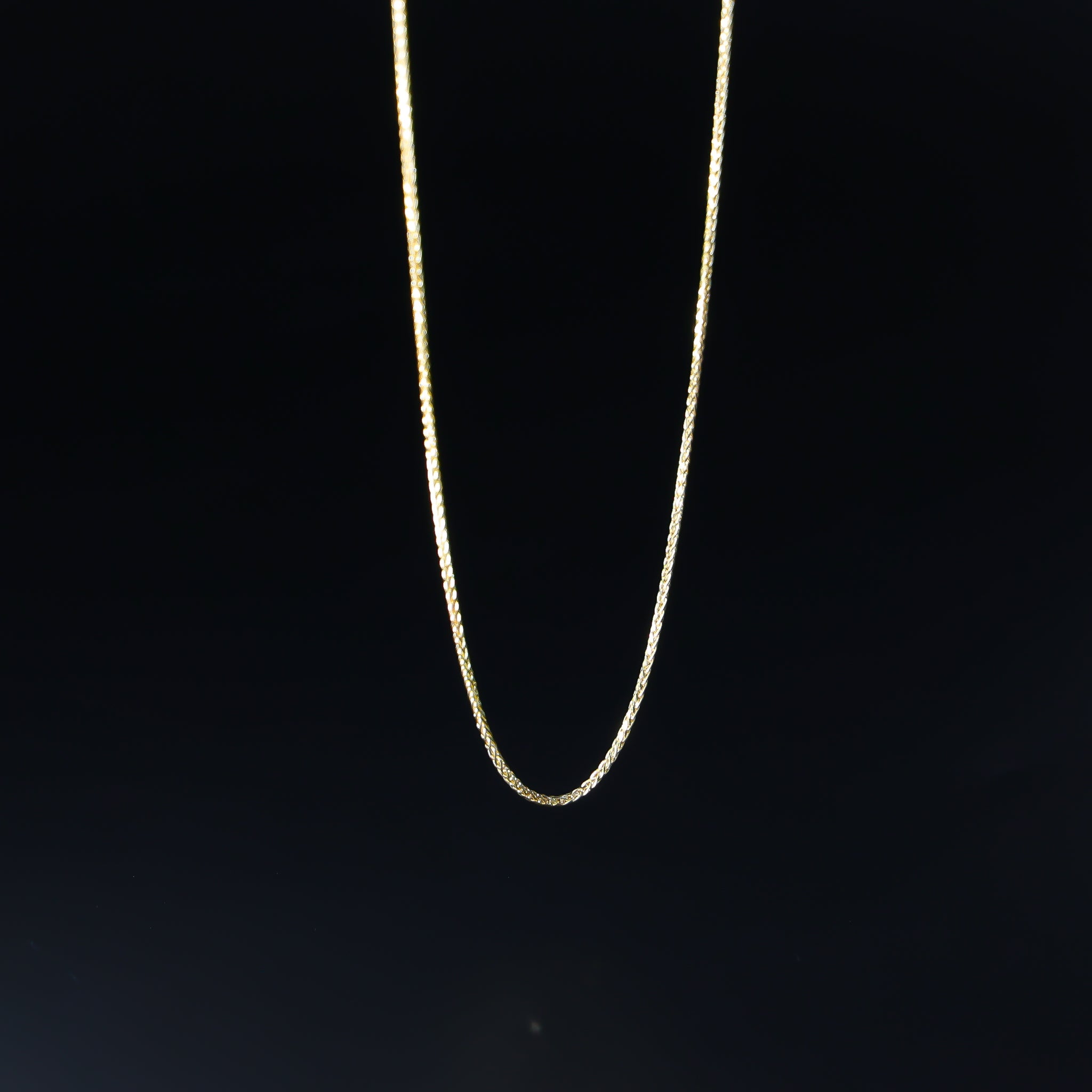 1mm 14k Solid Gold Wheat Link Chain Model-0545 - Charlie & Co. Jewelry