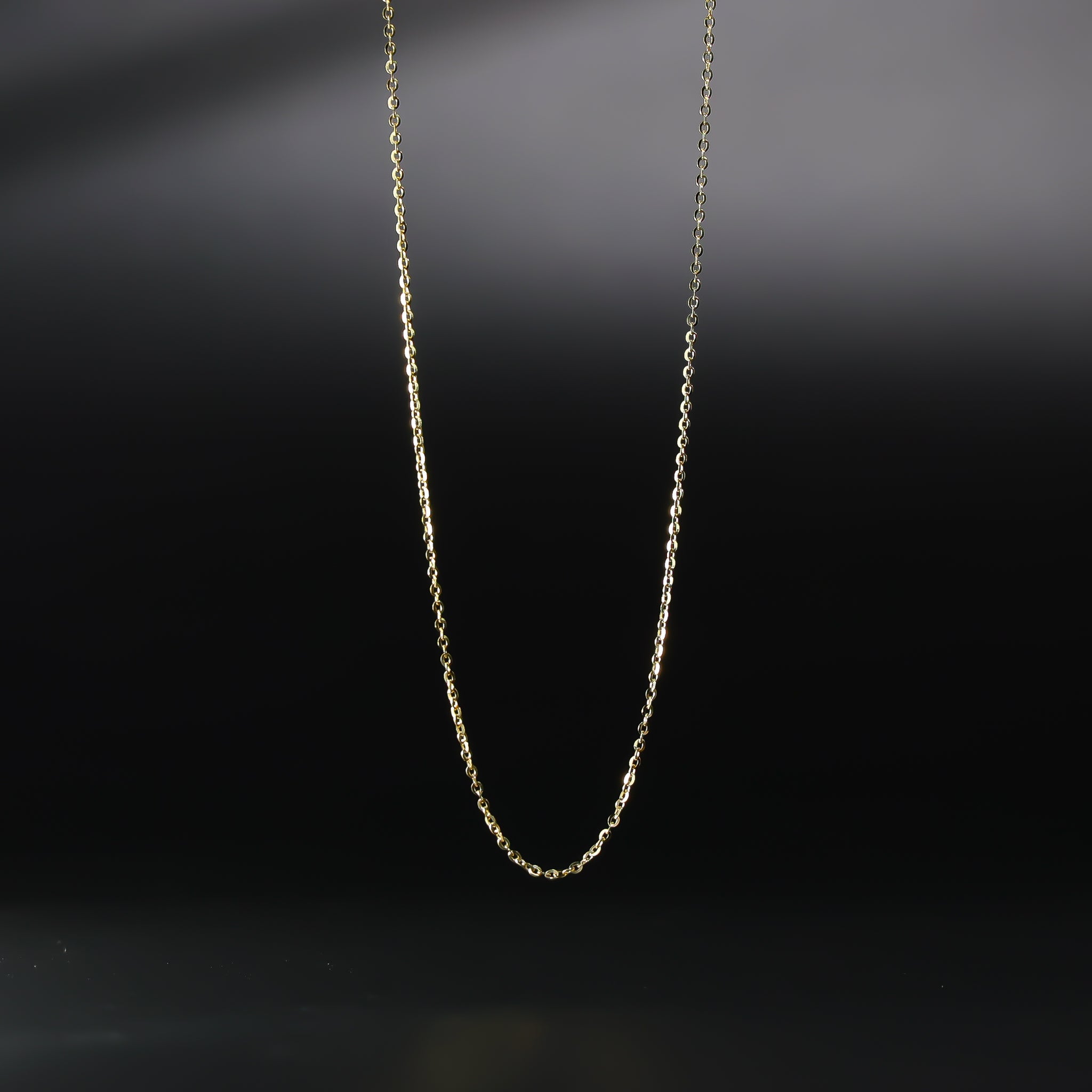 1.2mm 14k Solid Gold Cable Chain Diamond Cut Model-0232 - Charlie & Co. Jewelry
